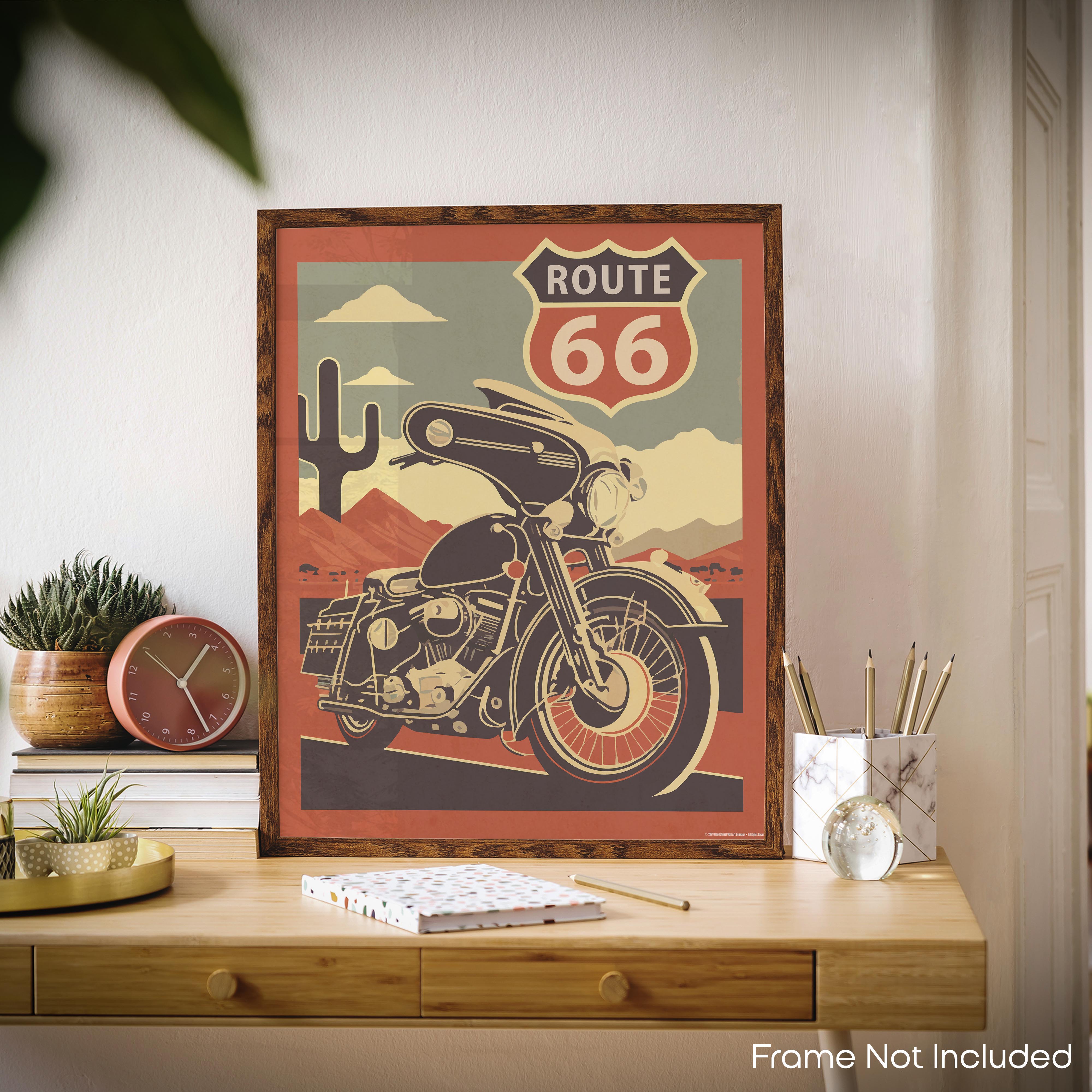 Route 66 - Motorcycle Poster
