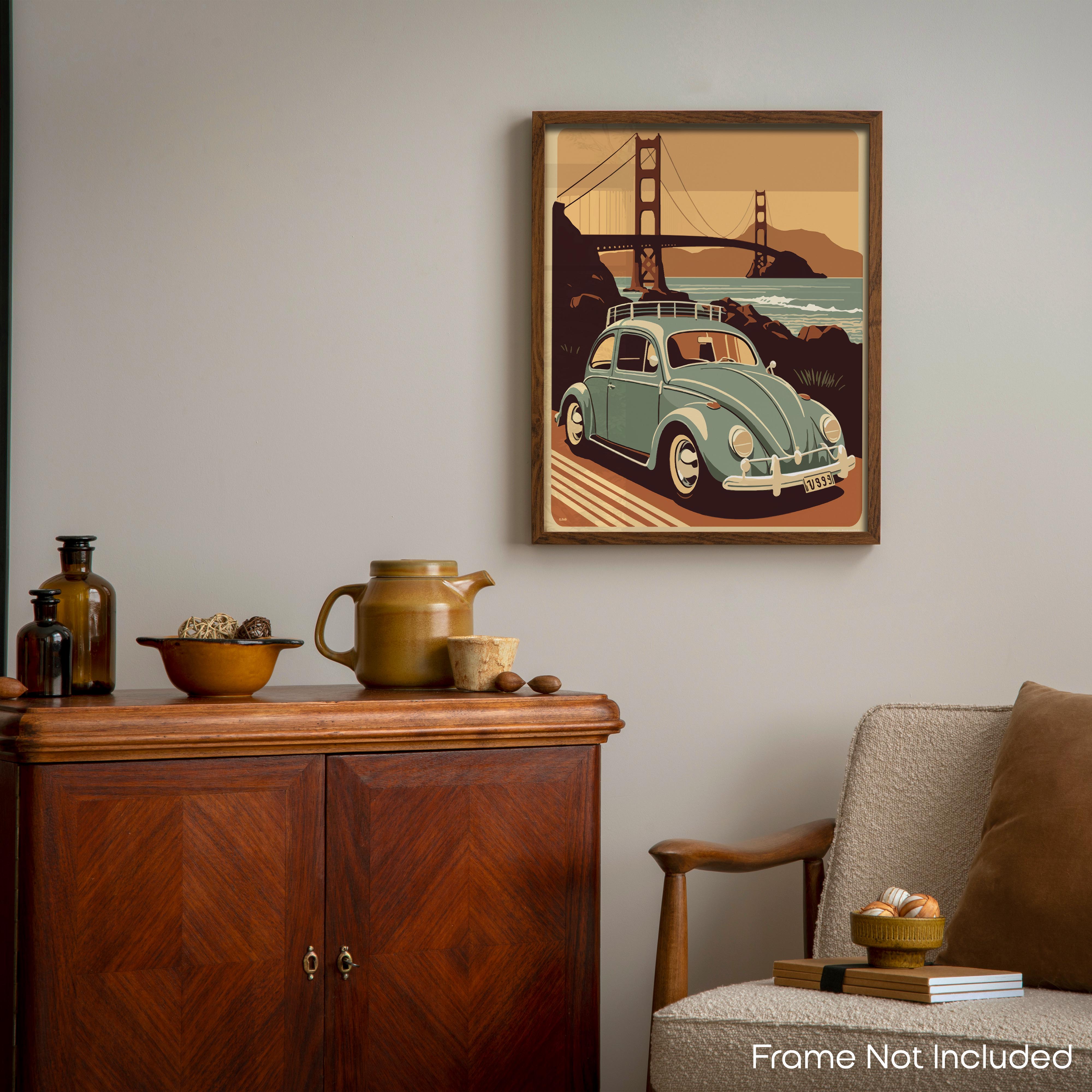 Beetle Bridge - Volkswagen Poster