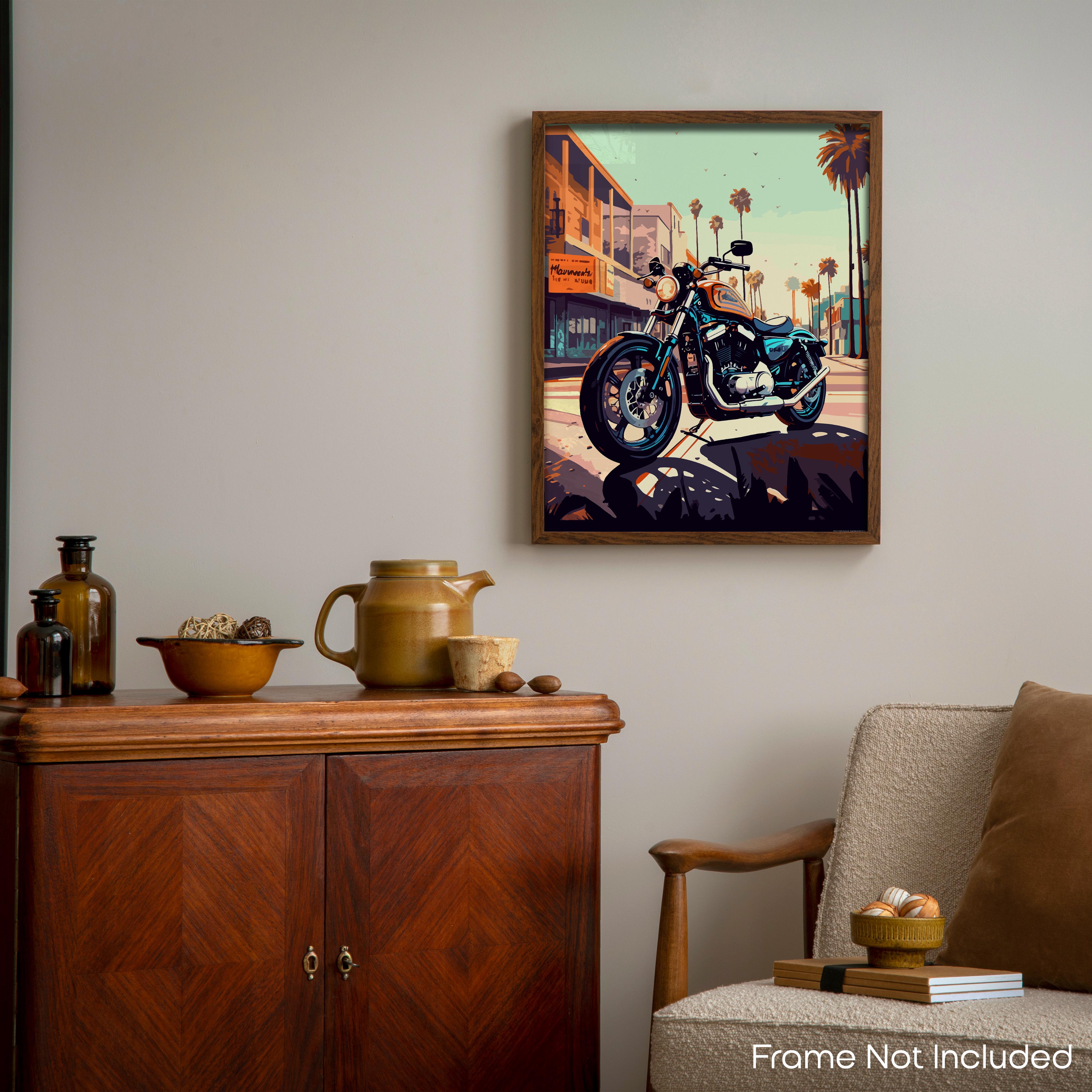 High - Motorcycle Poster