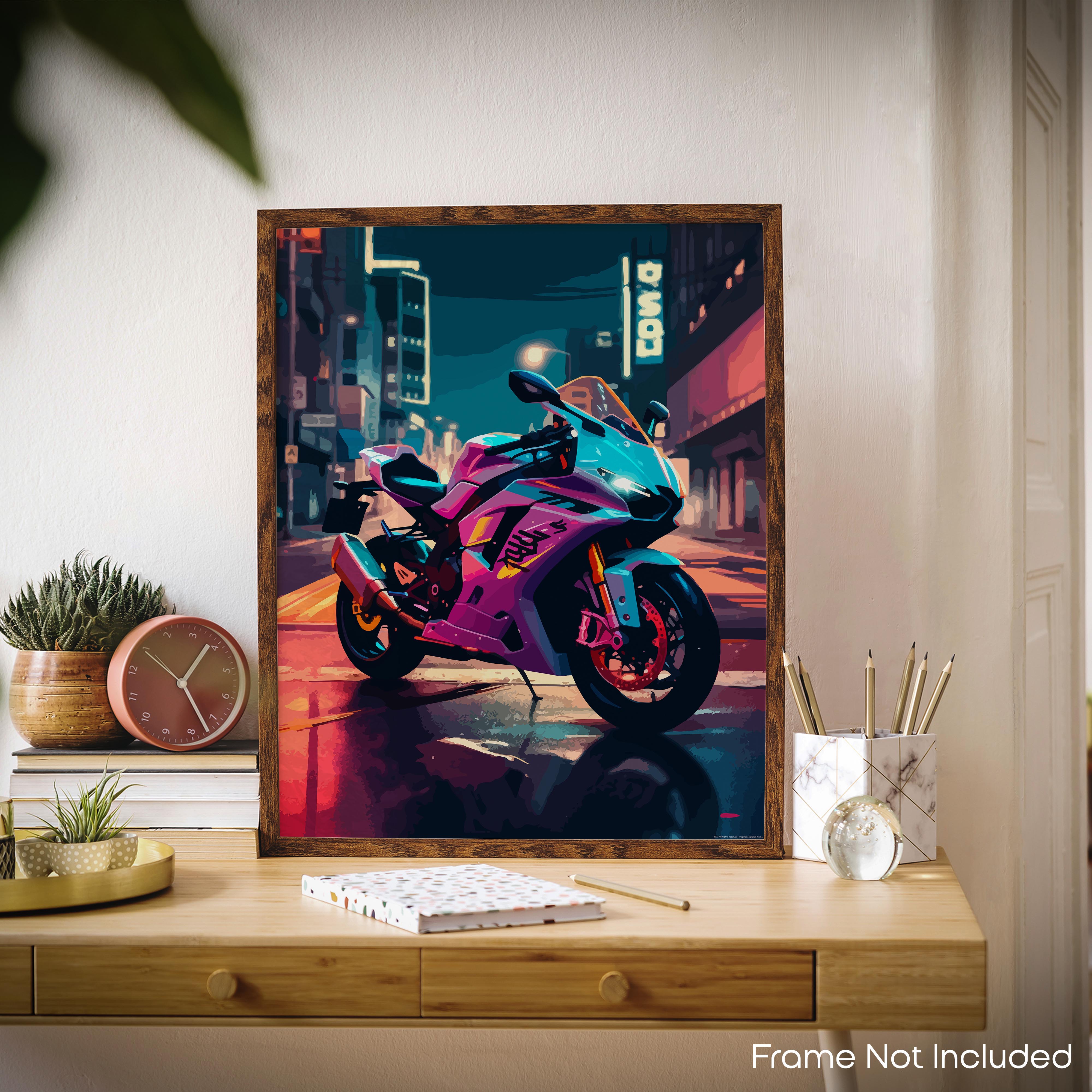 Gleaming - Motorcycle Poster
