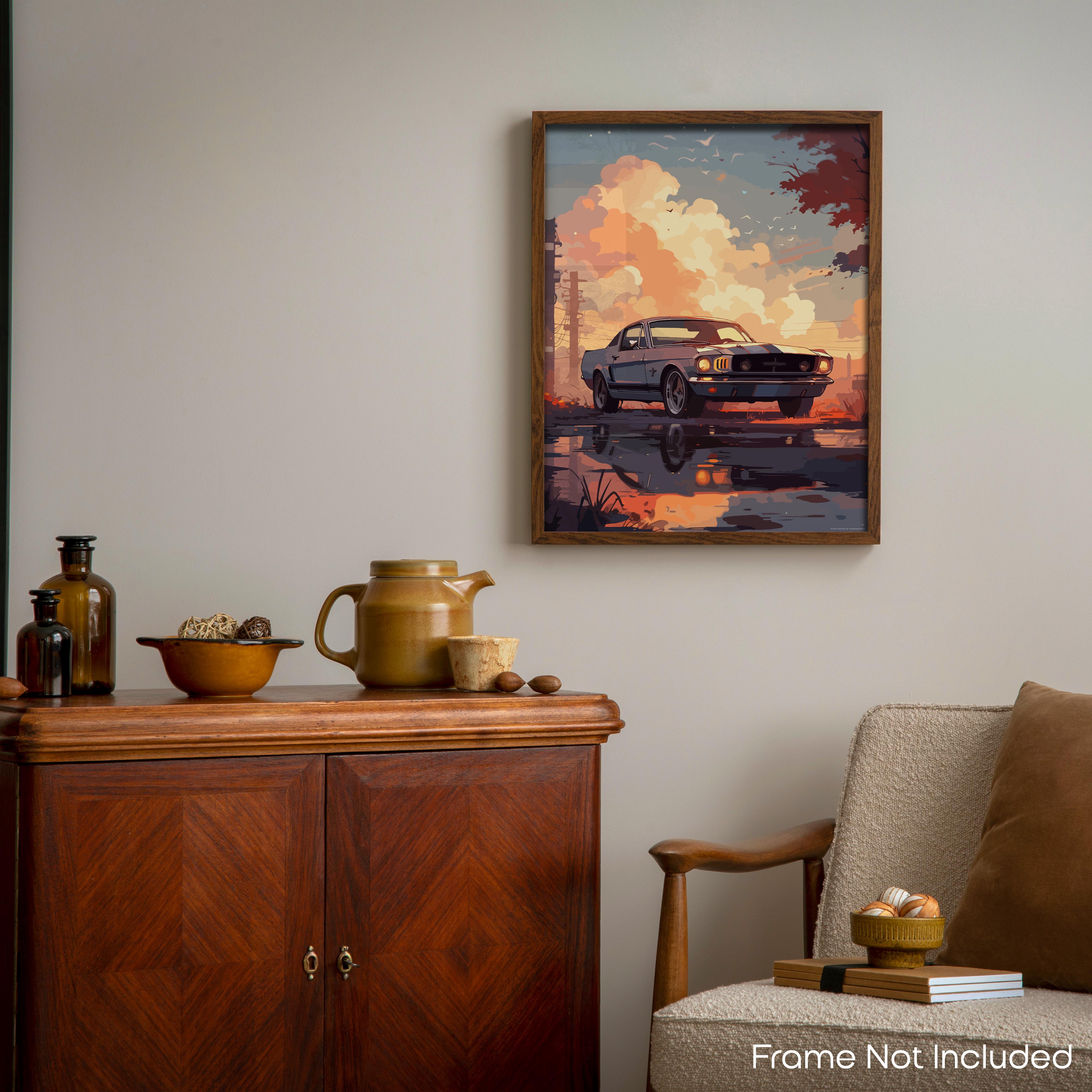 American - Car Poster