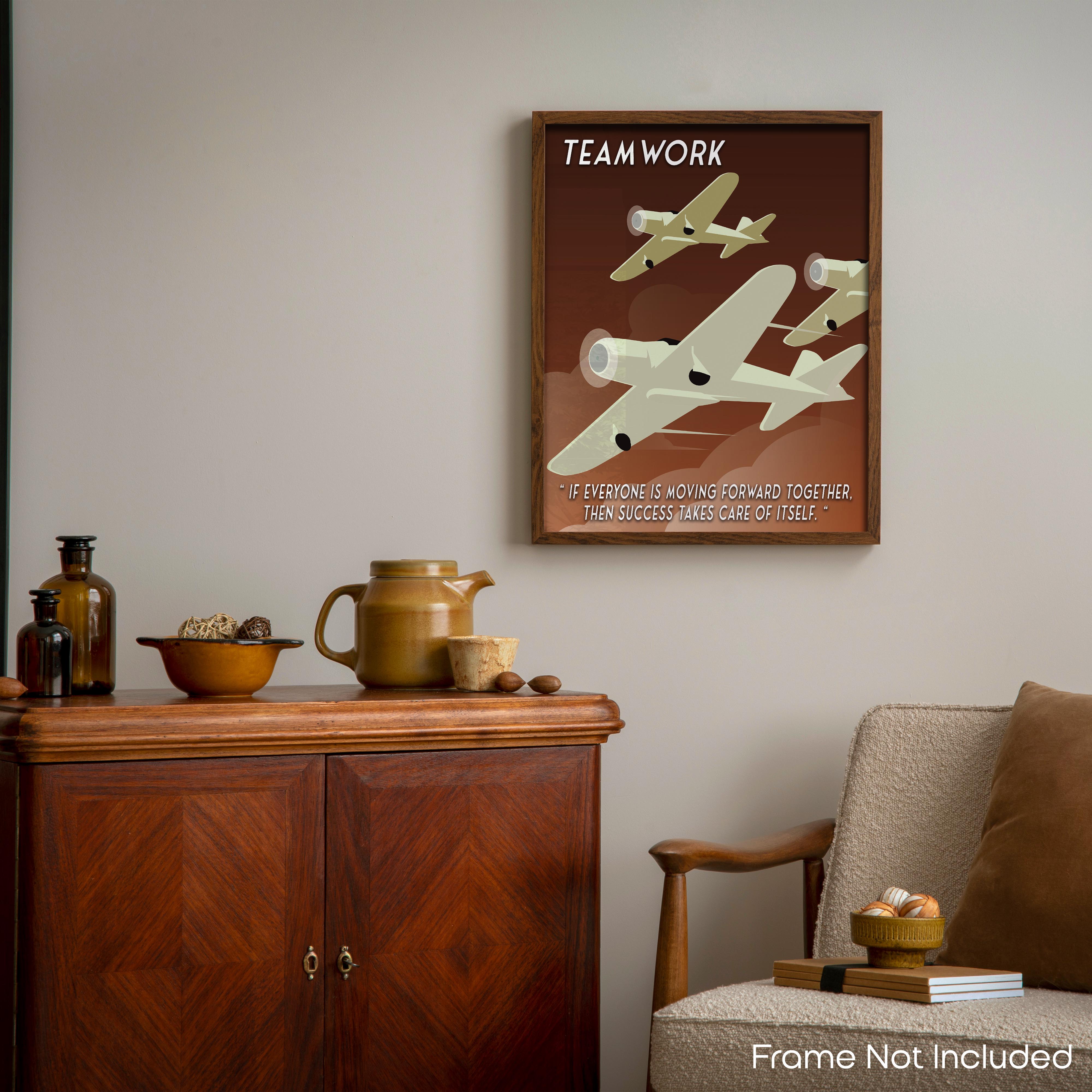 Teamwork - Airplane Poster