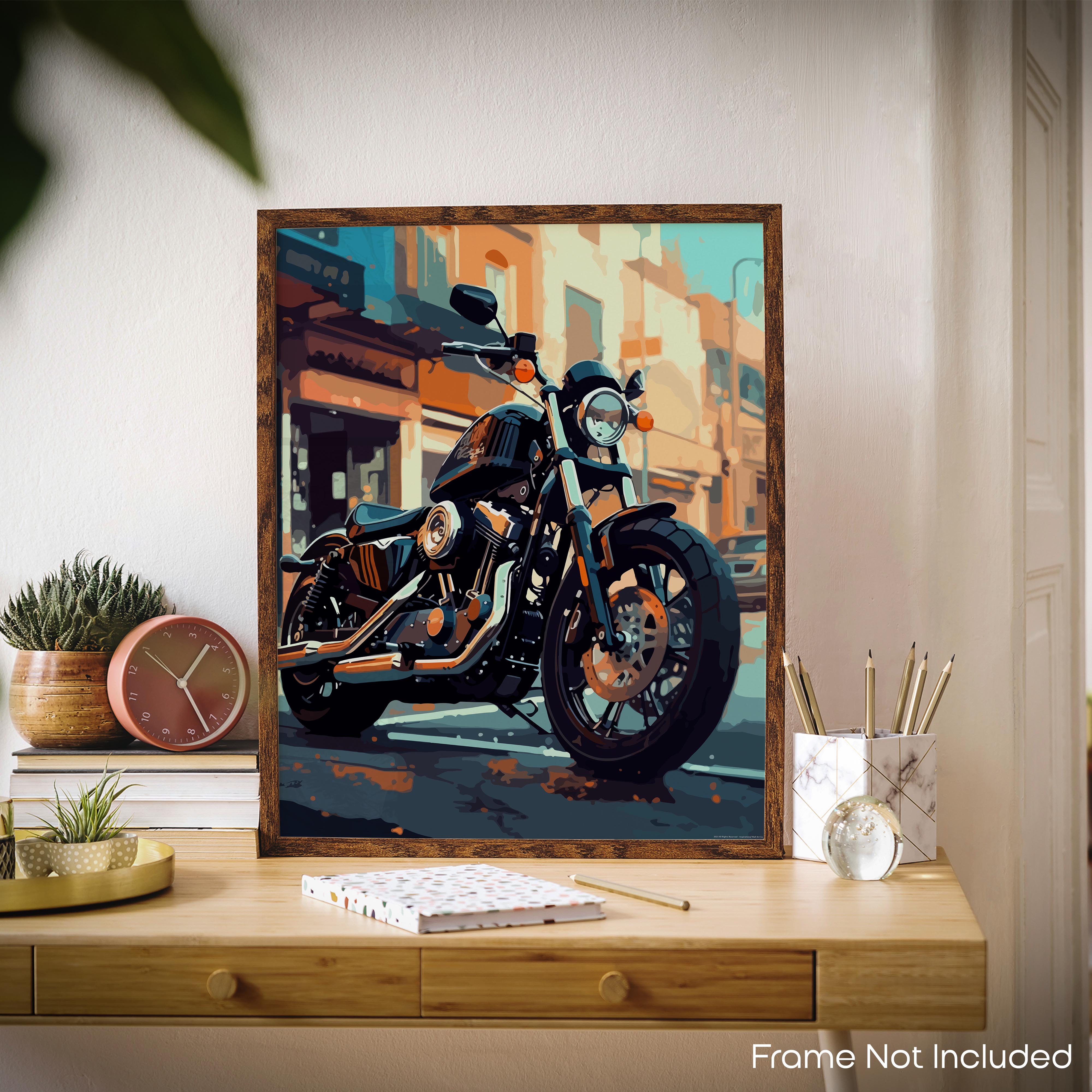 High - Motorcycle Poster