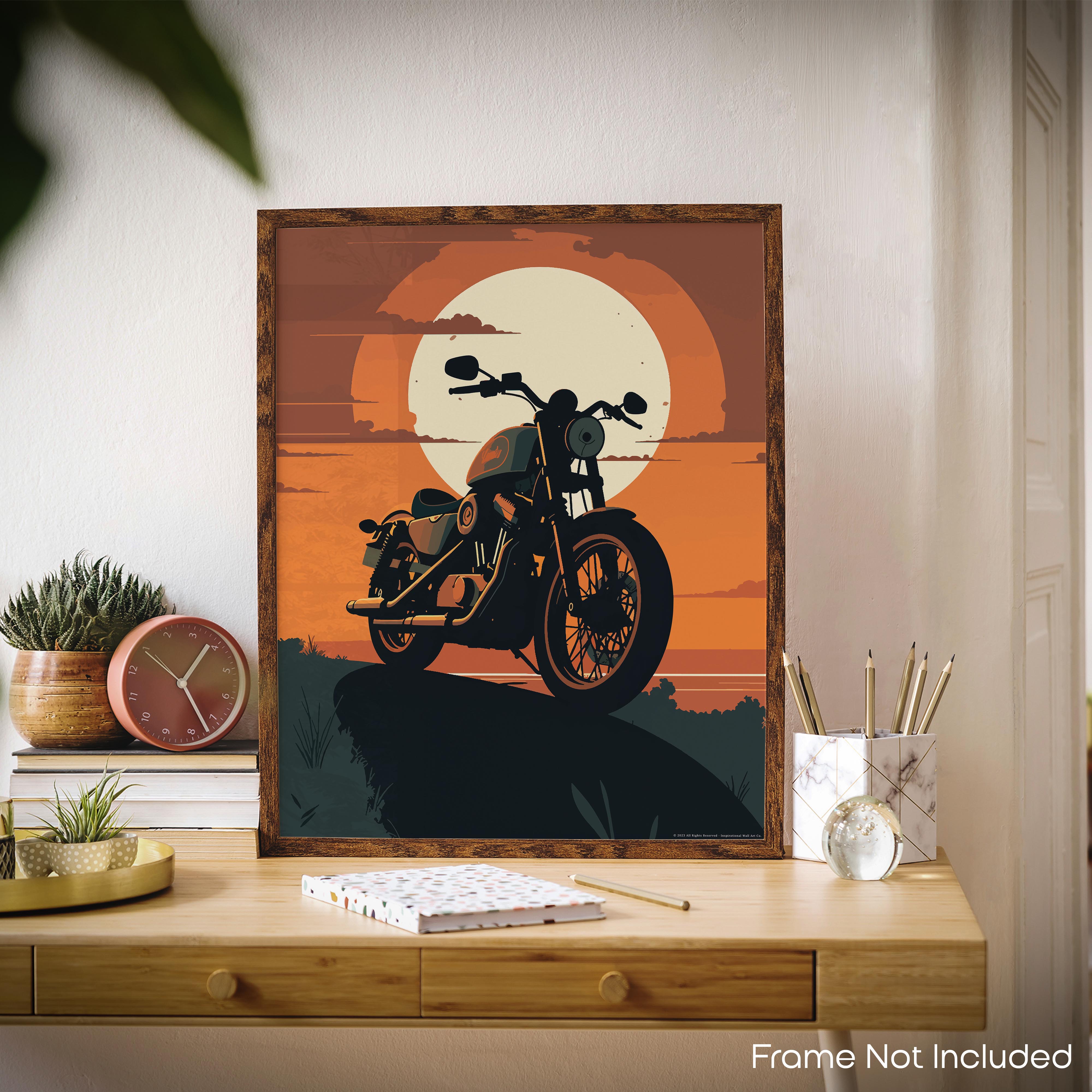 Speed and Adventure - Motorcycle Poster
