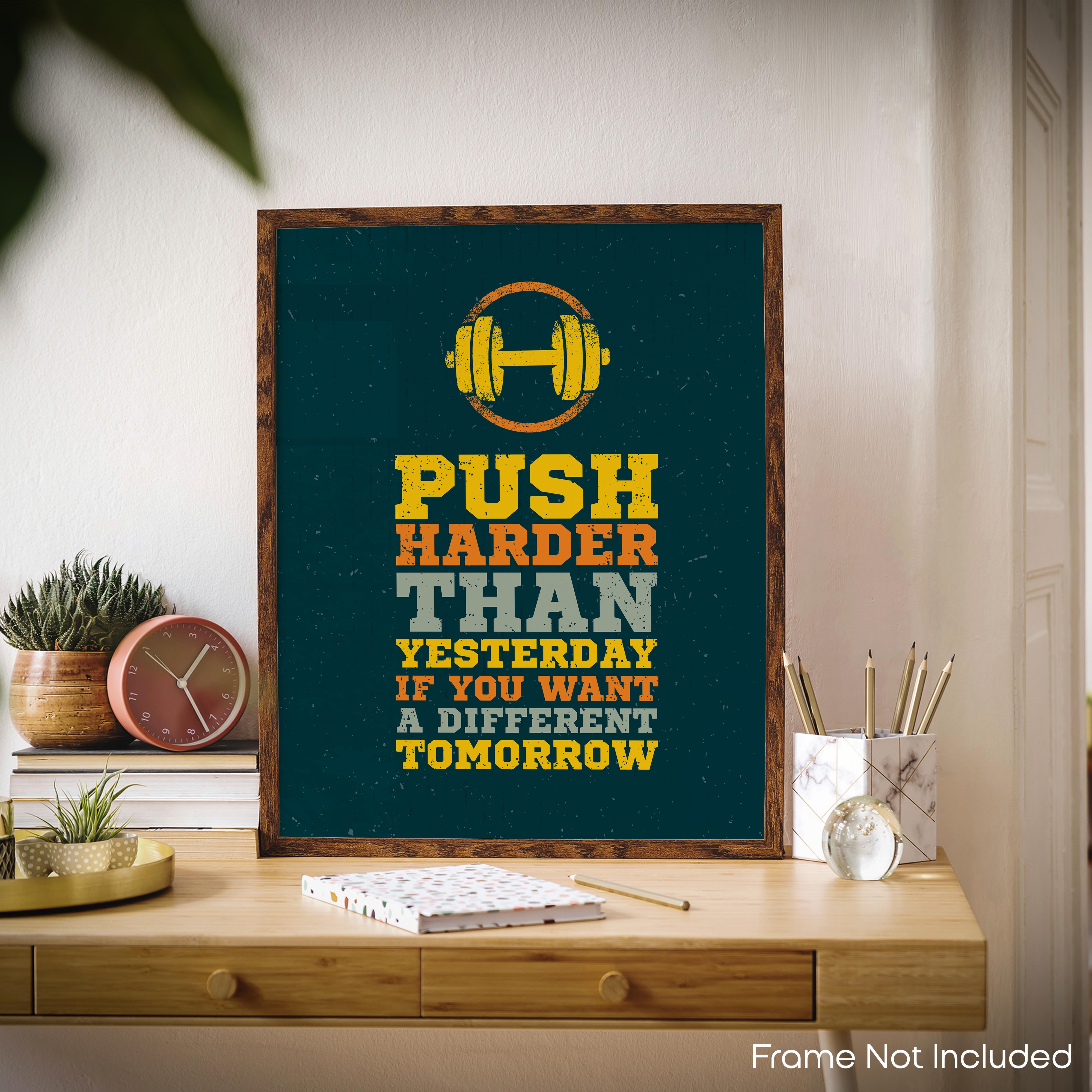 Push Harder - Gym Poster