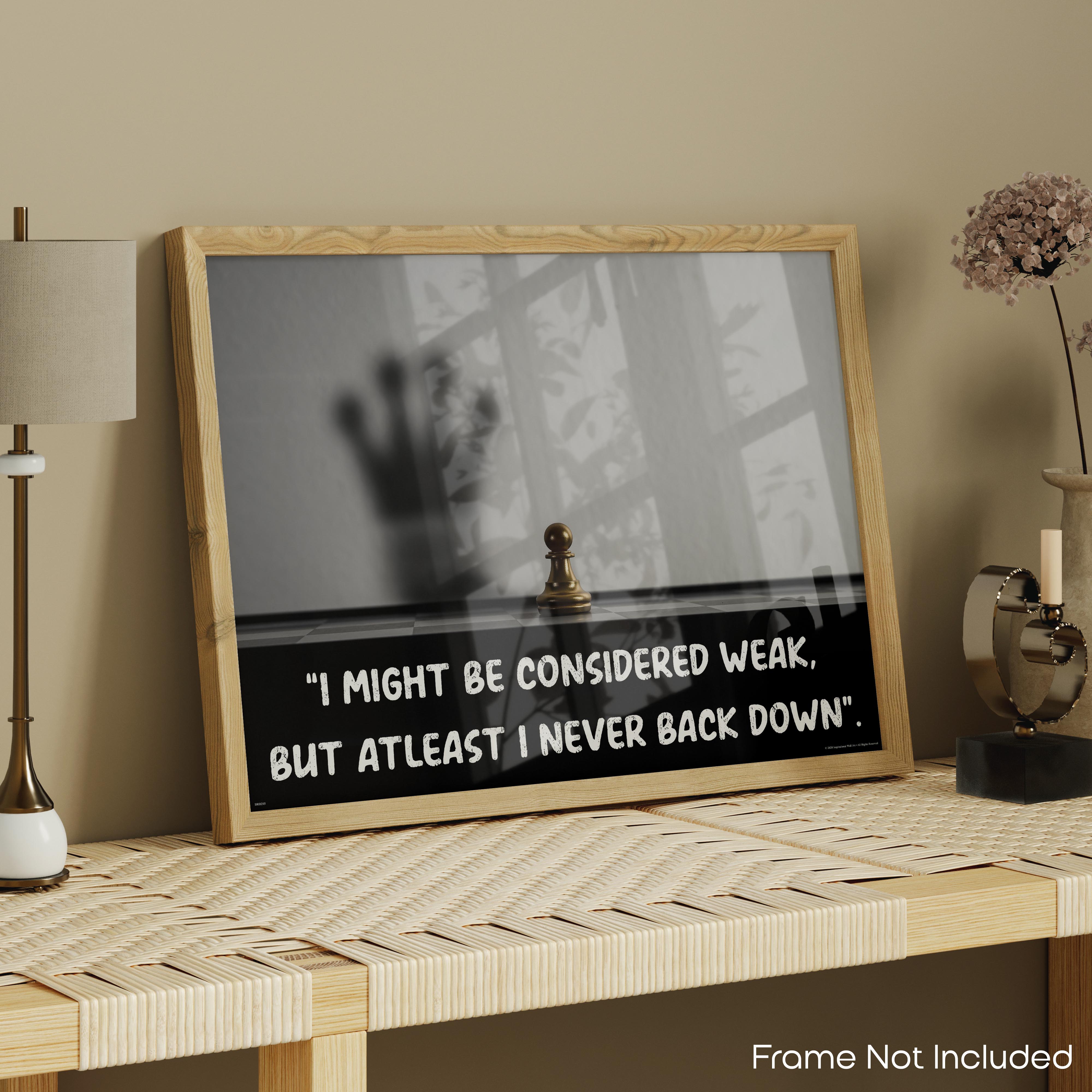 Never Back Down - Chess Poster