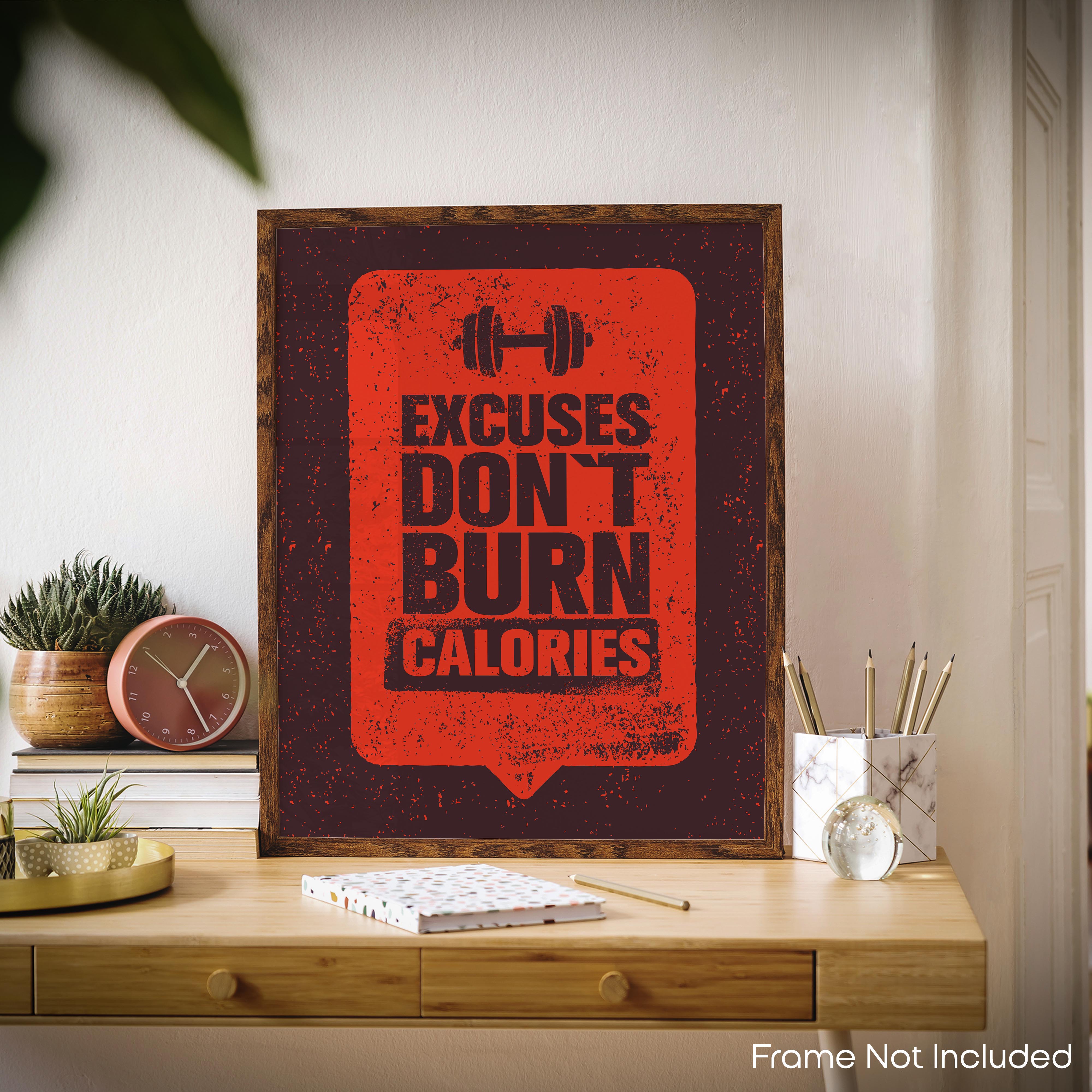 No Excuses - Gym Poster