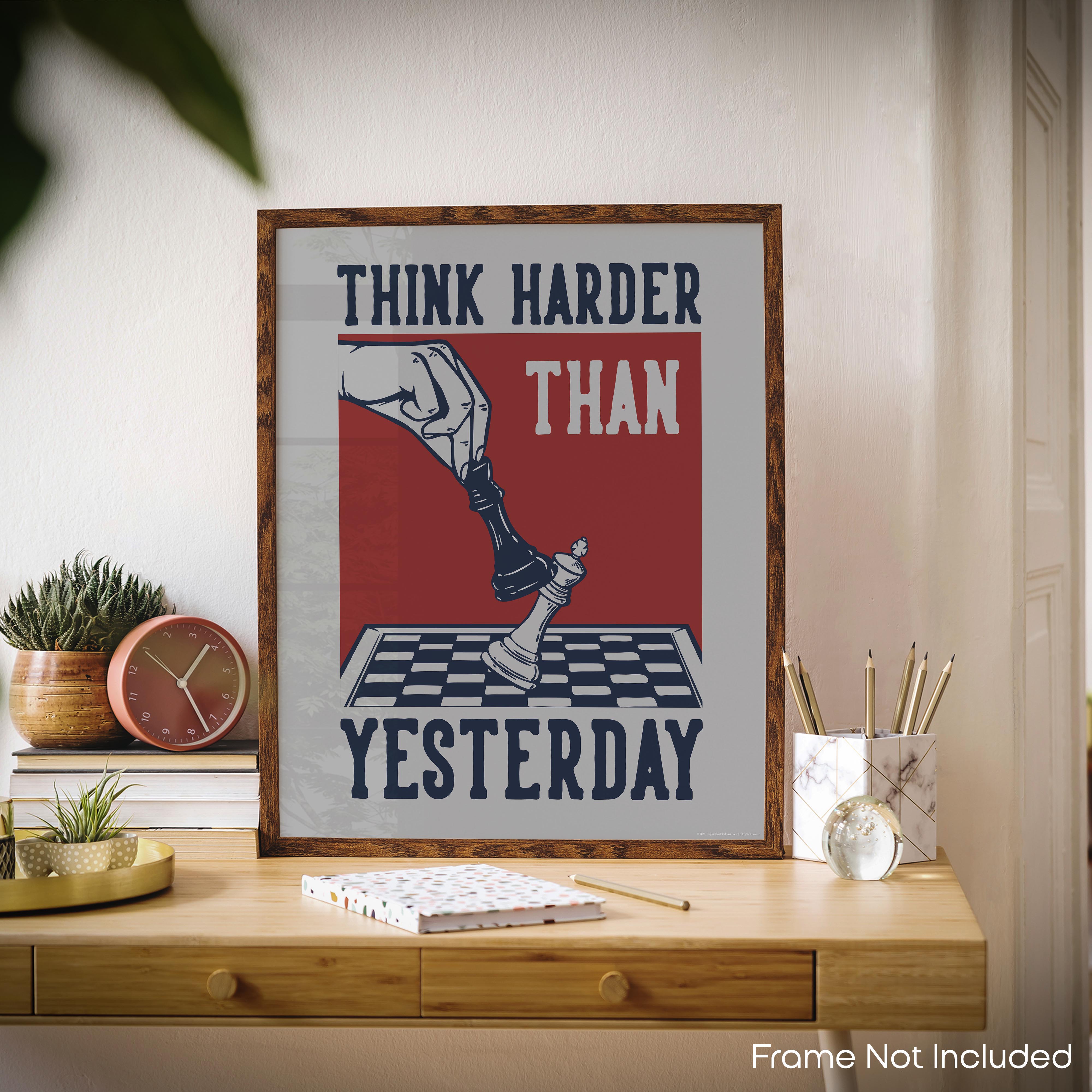 Think Harder - Chess Poster