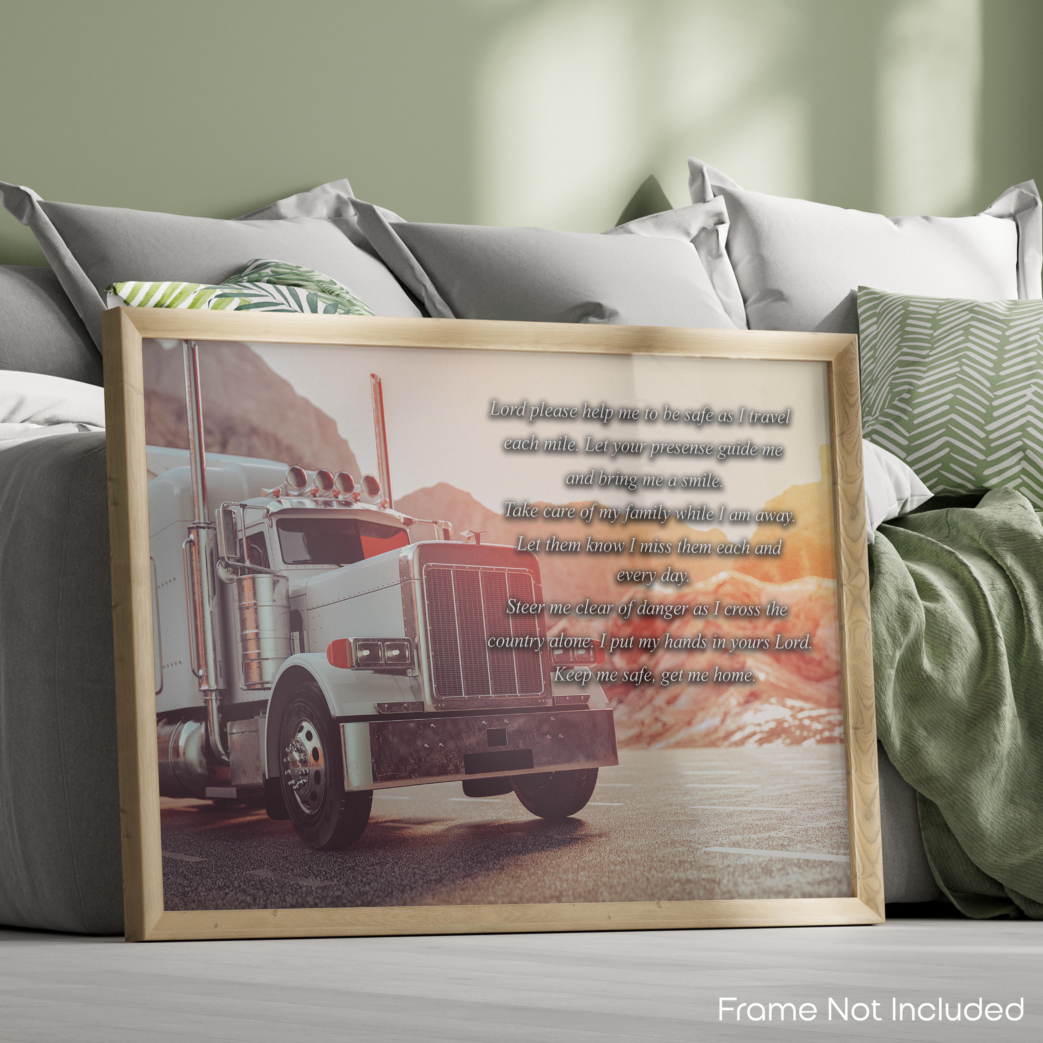 Semi Truck Driver Motivational Poster Art Print Dispatch Office Wall Decor Gift - Semi Truck Poster