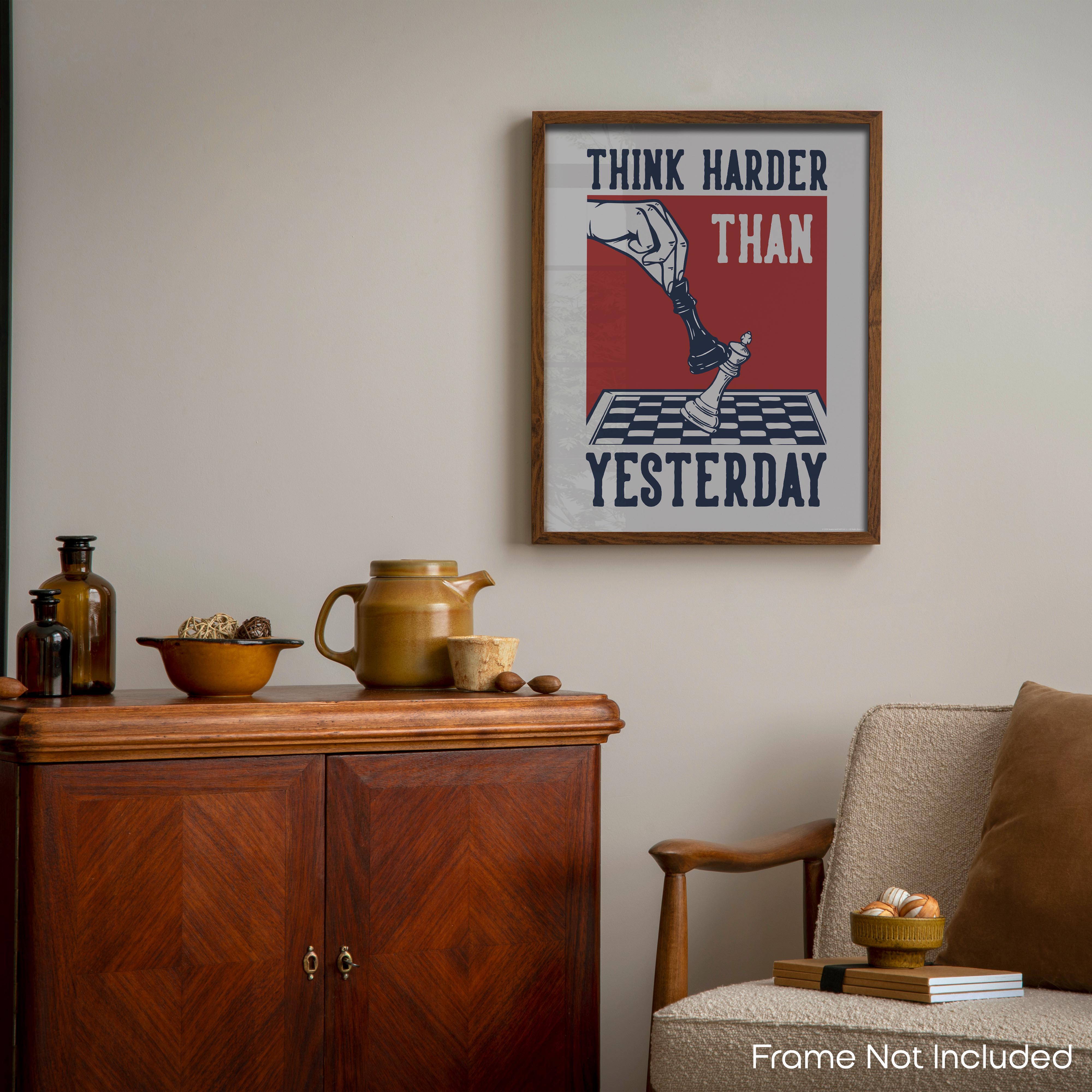 Think Harder - Chess Poster