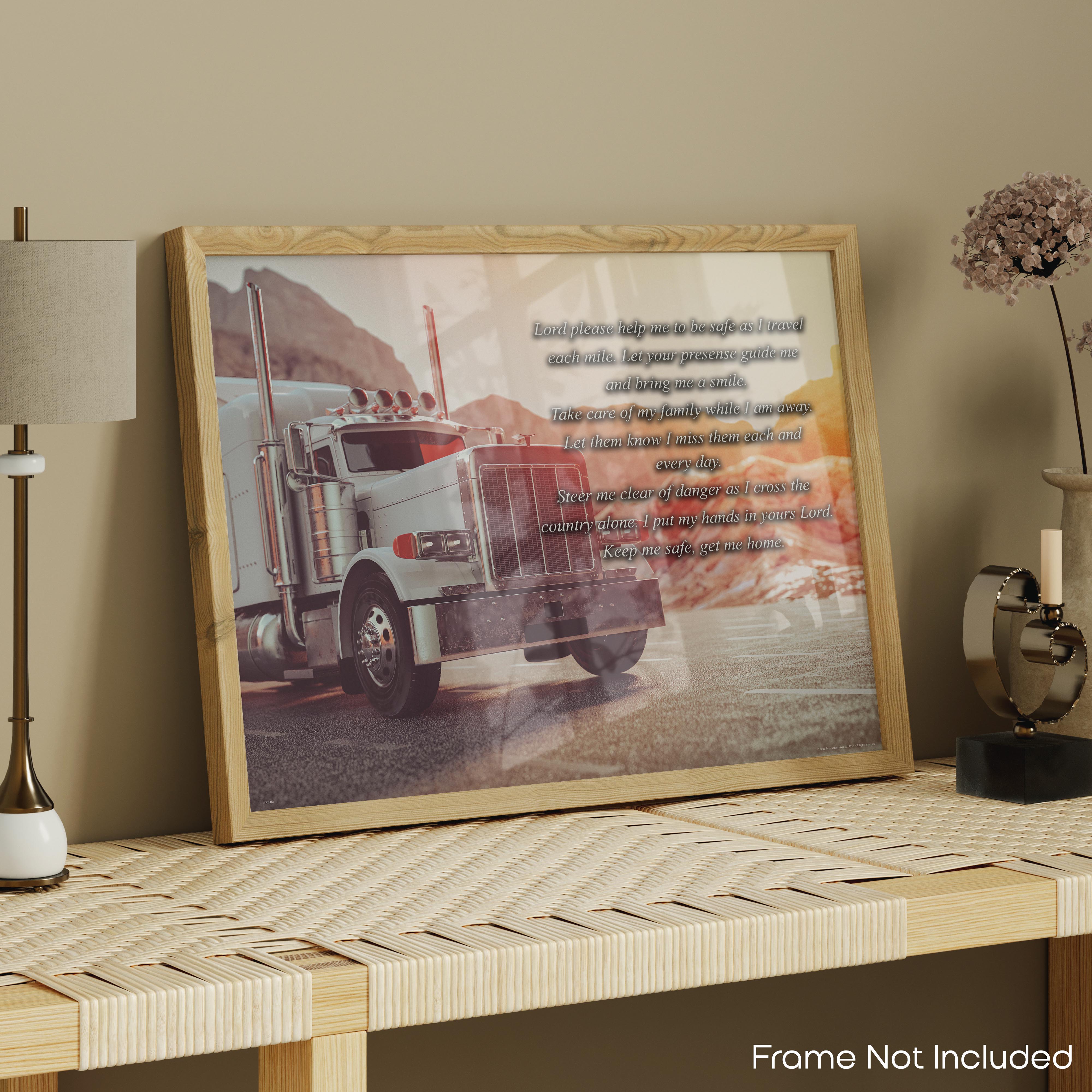 Semi Truck Driver Motivational Poster Art Print Dispatch Office Wall Decor Gift - Semi Truck Poster
