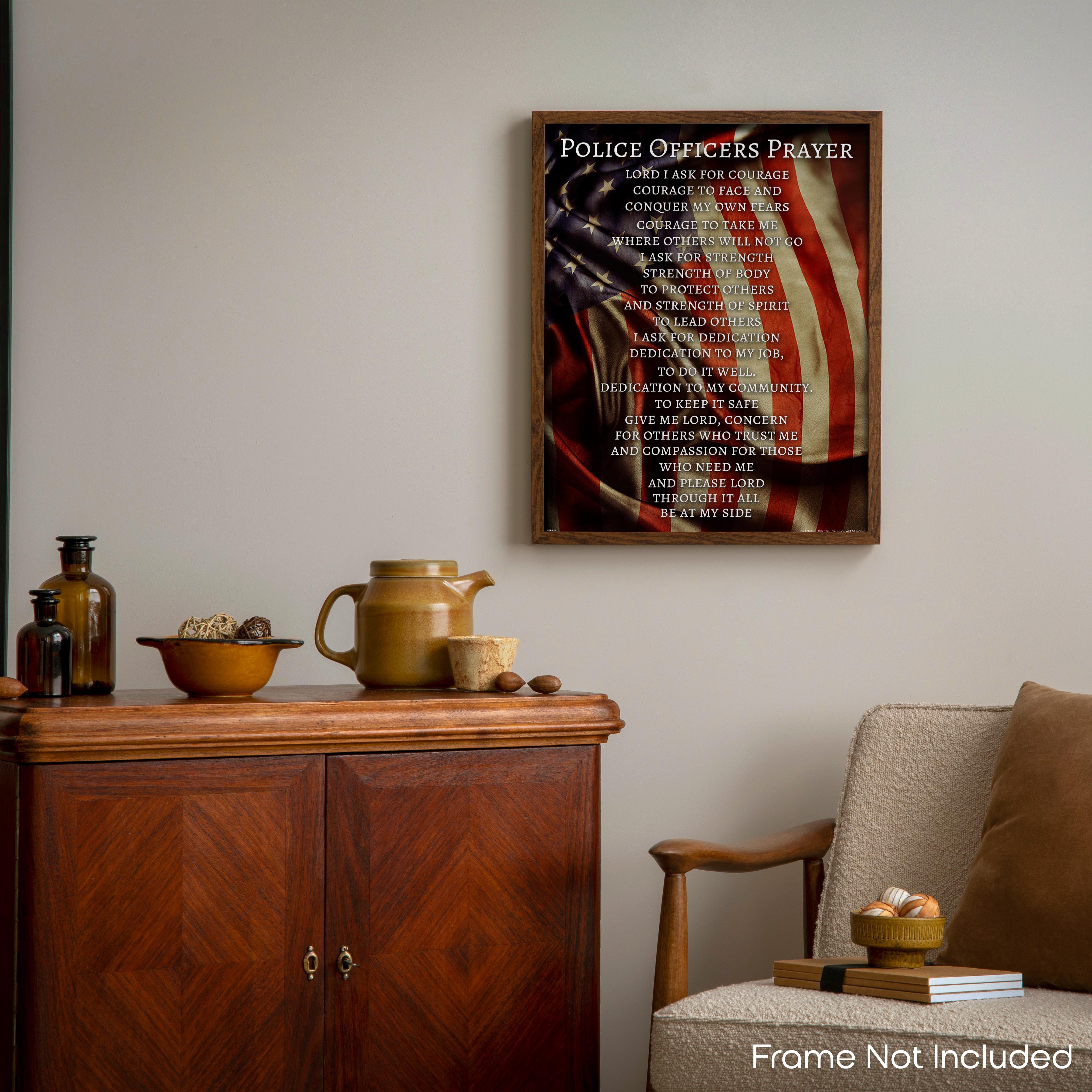 Police Officers Prayer - Religious Poster