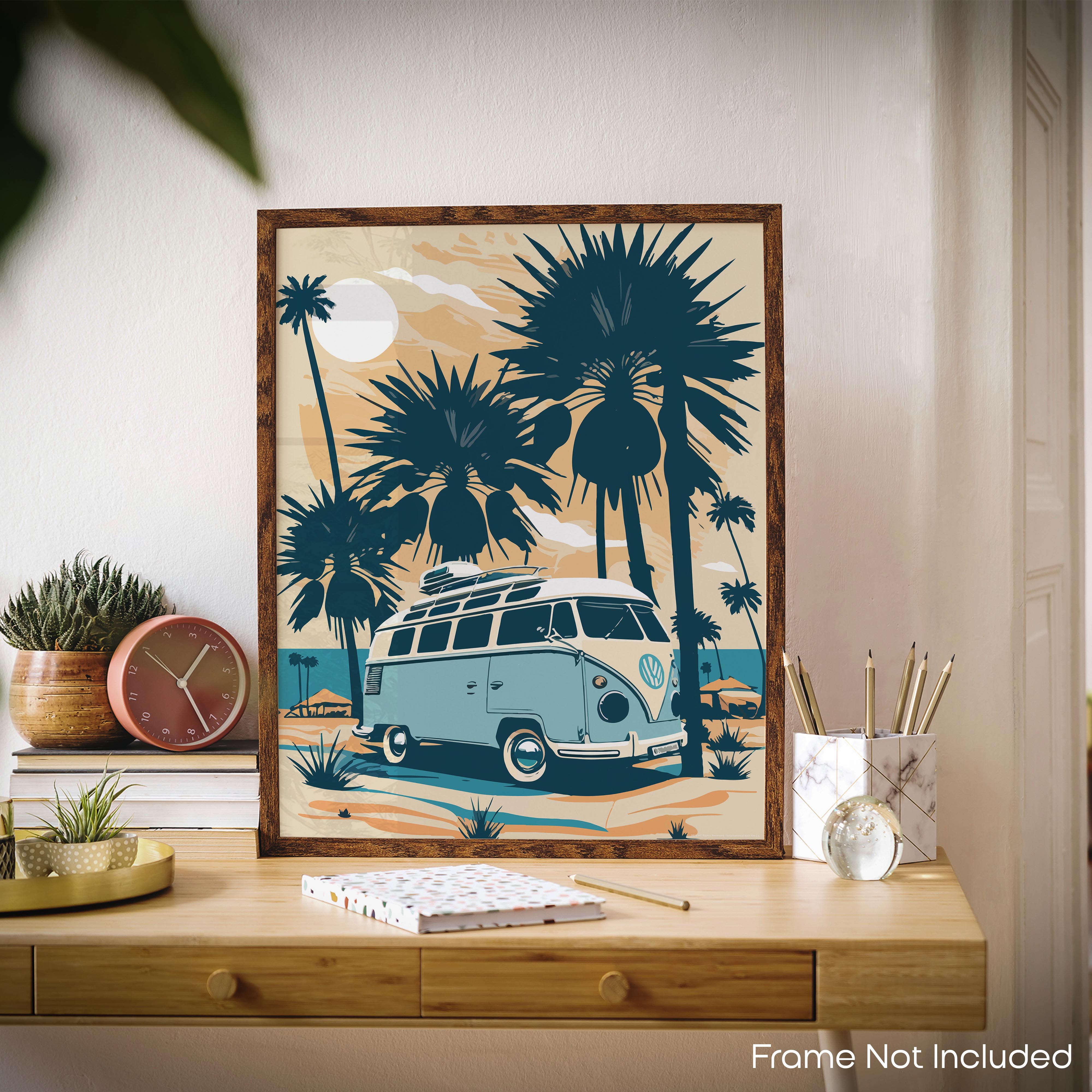 Blue Van - Volkswagen Poster