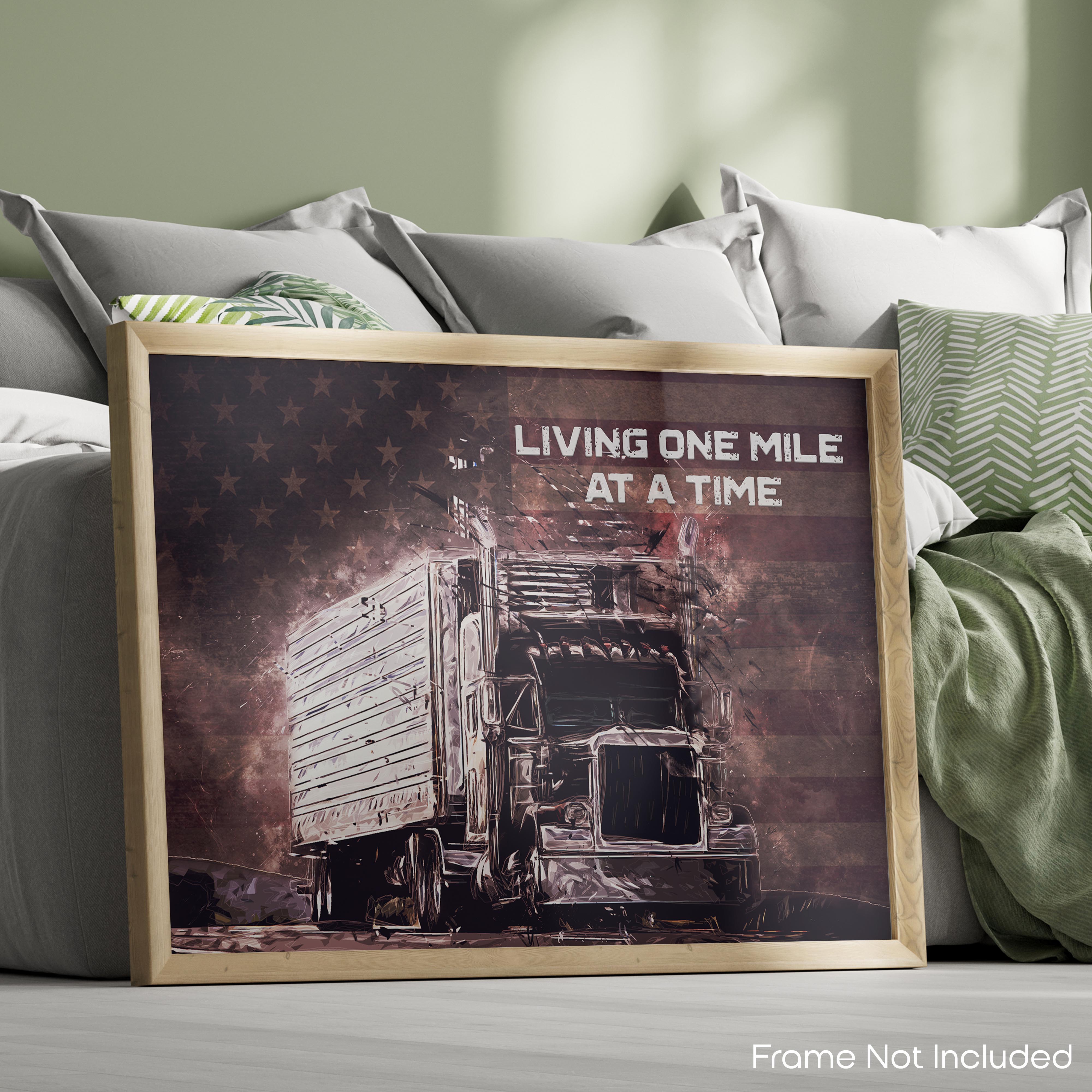 One Mile - Semi Truck Poster