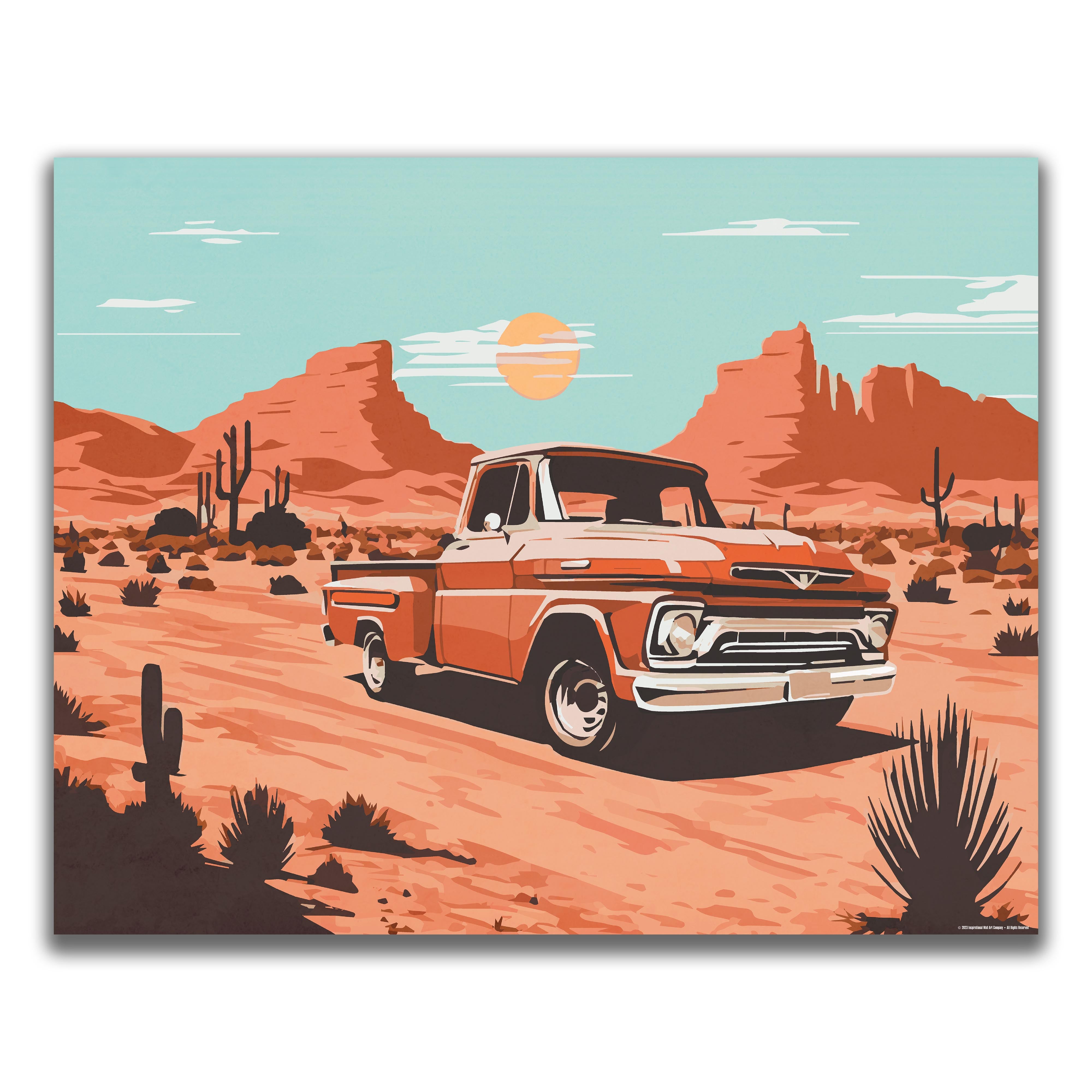 Red - Truck Poster