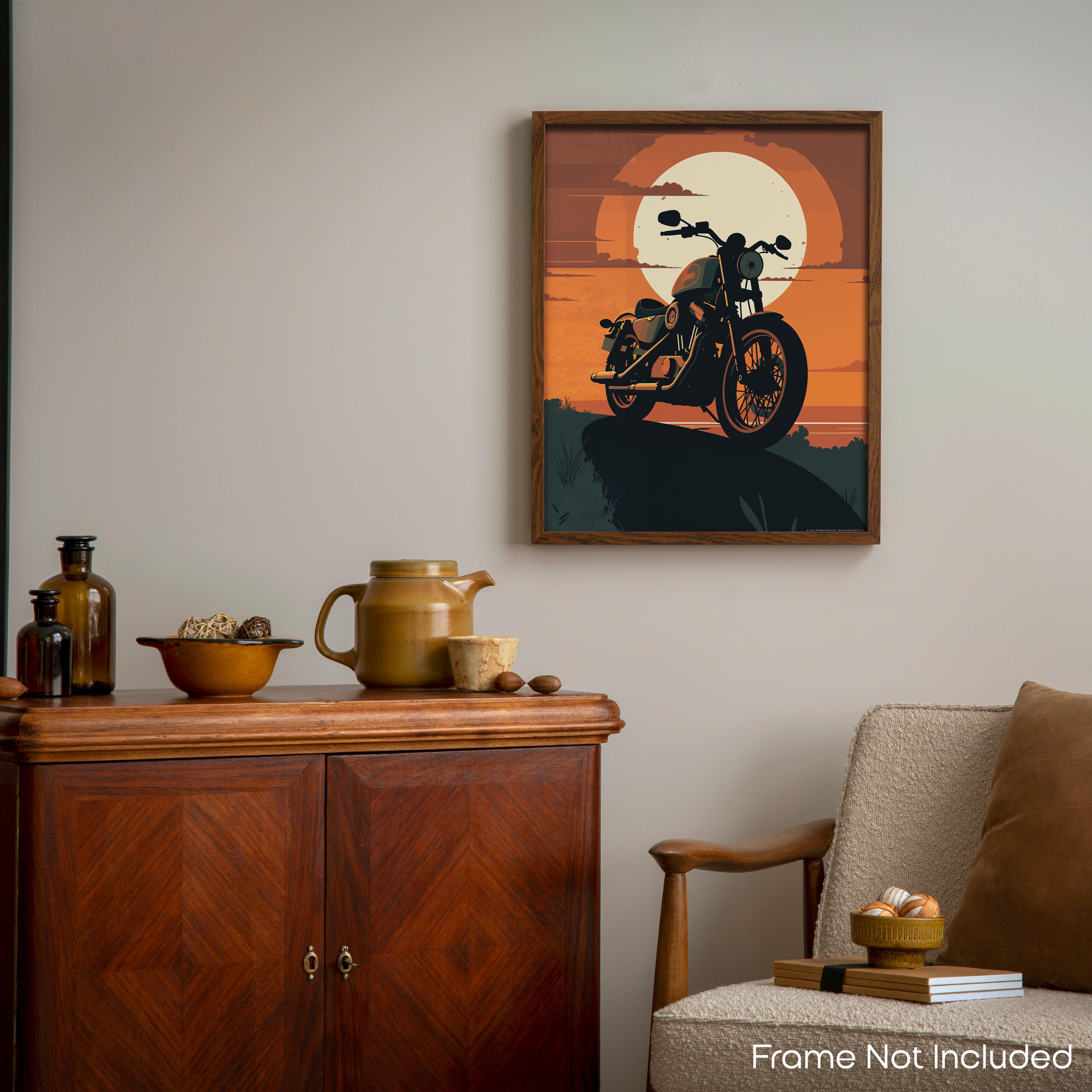 Speed and Adventure - Motorcycle Poster