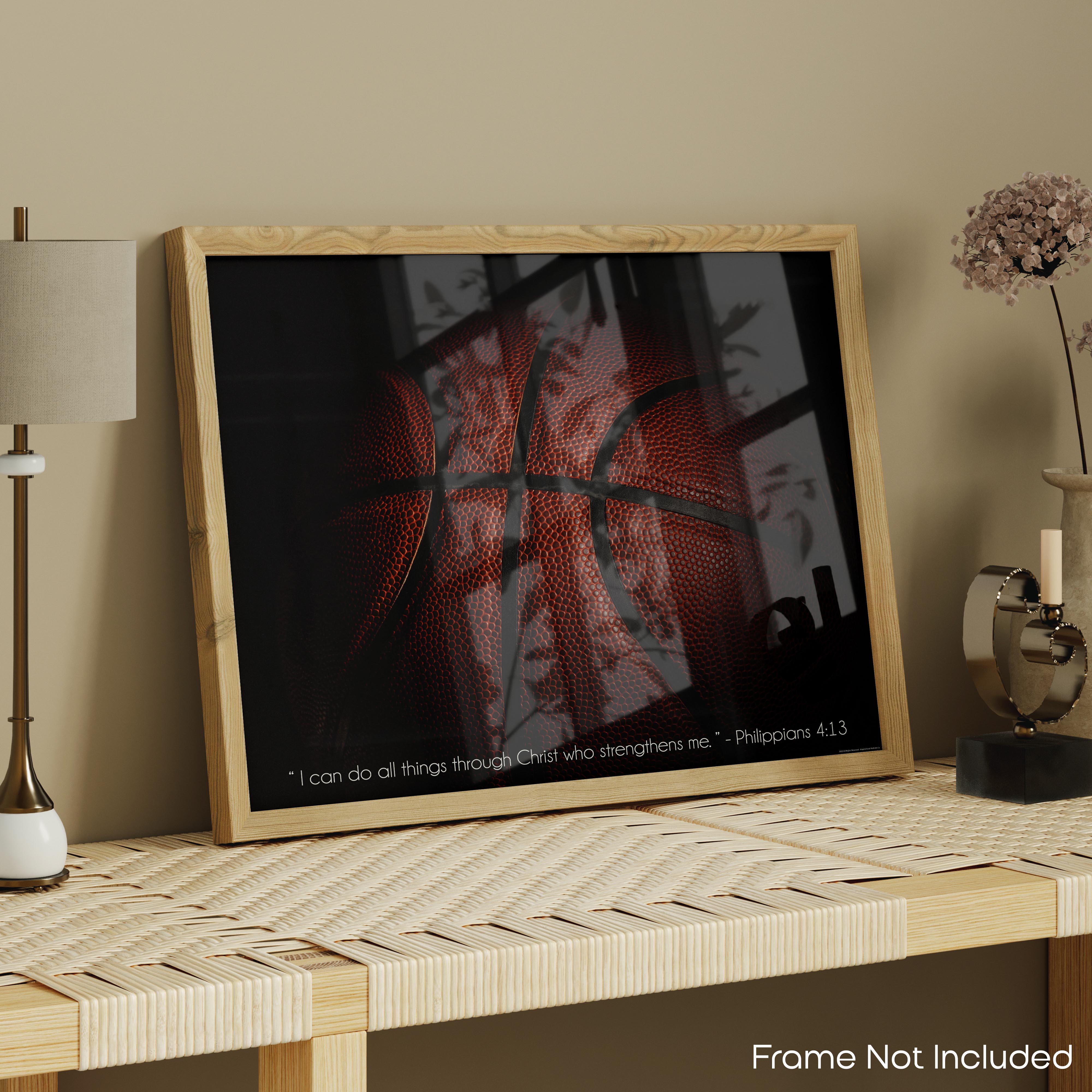 Philippians 413 - Basketball Poster