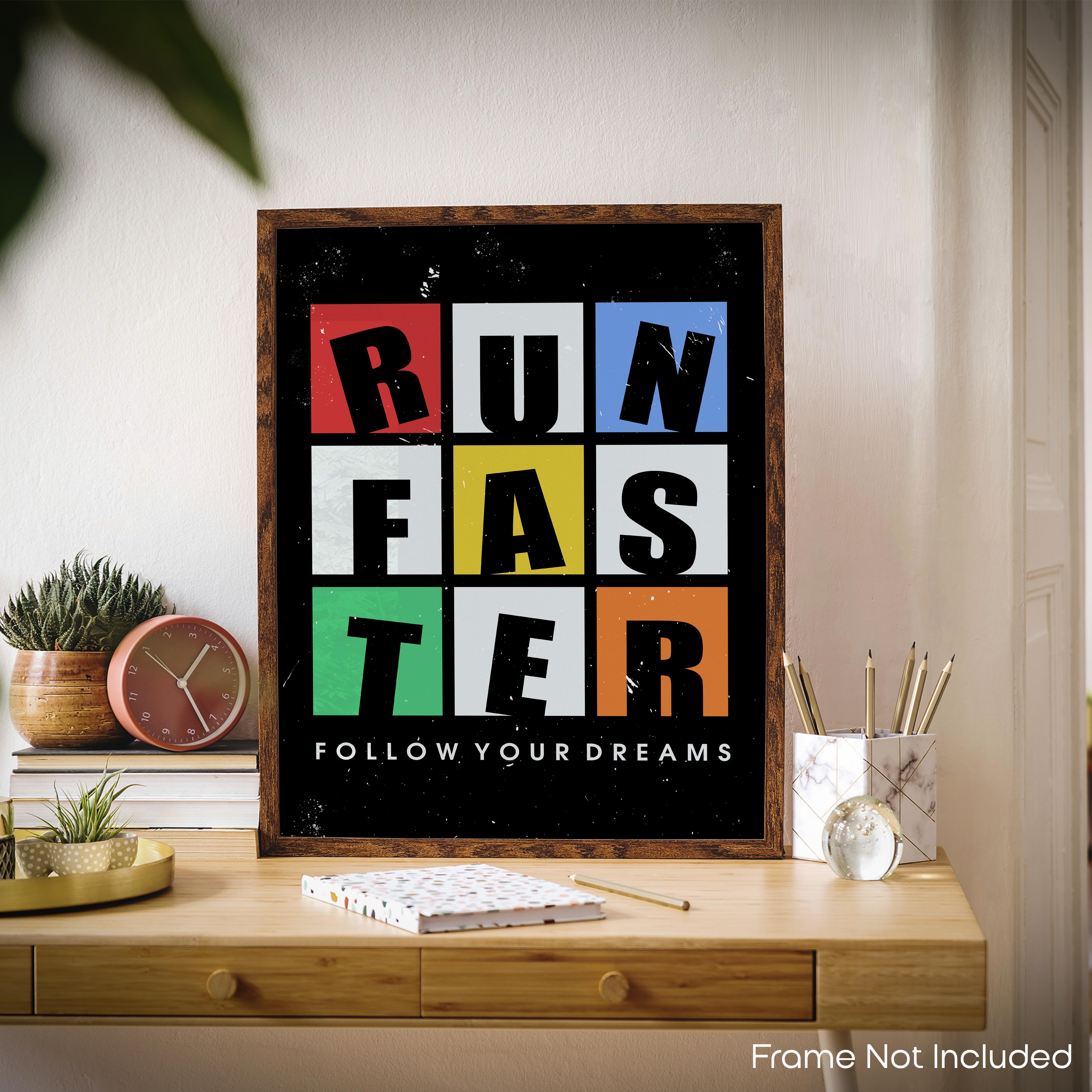 Run Faster - Gym Poster