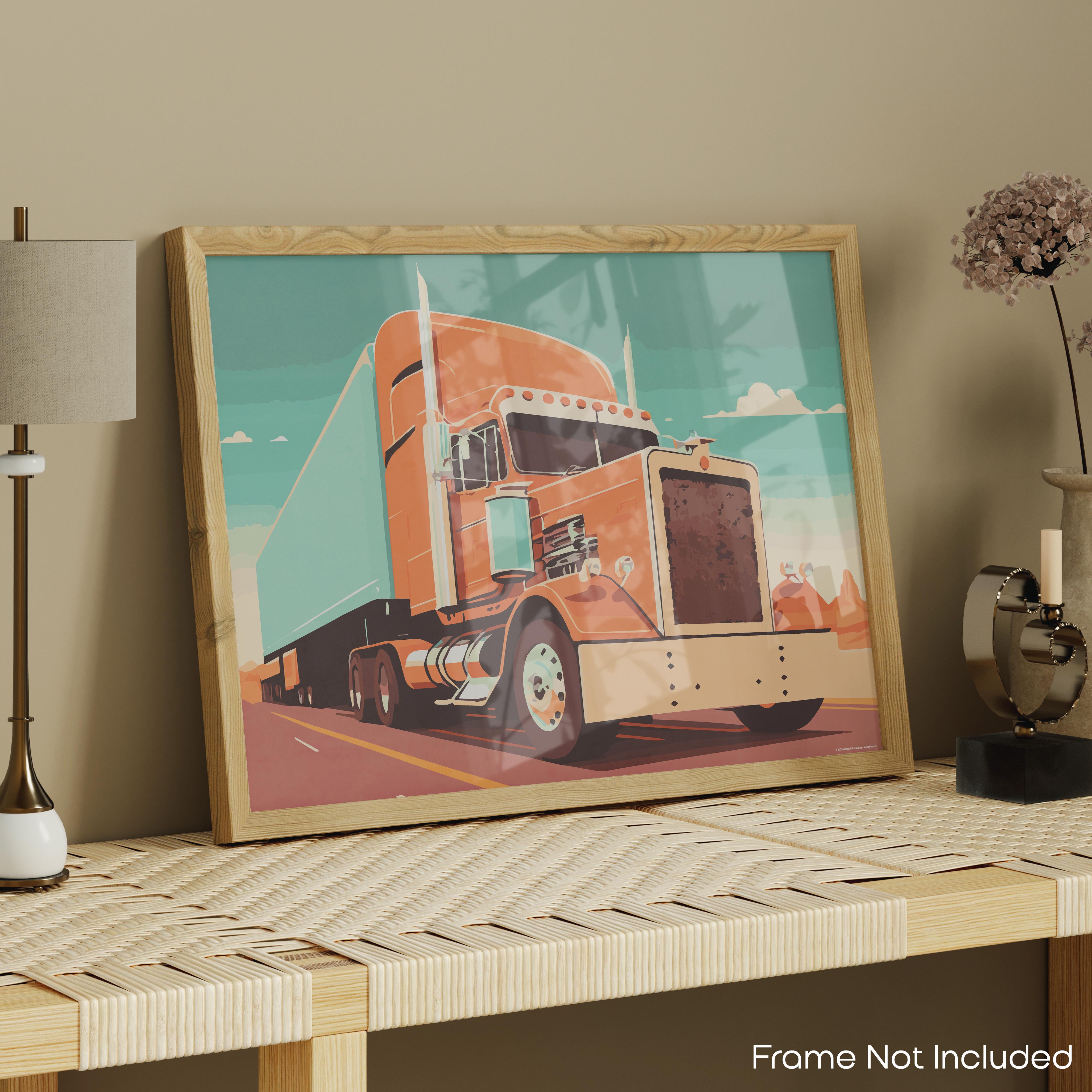 Enroute - Semi Truck Poster