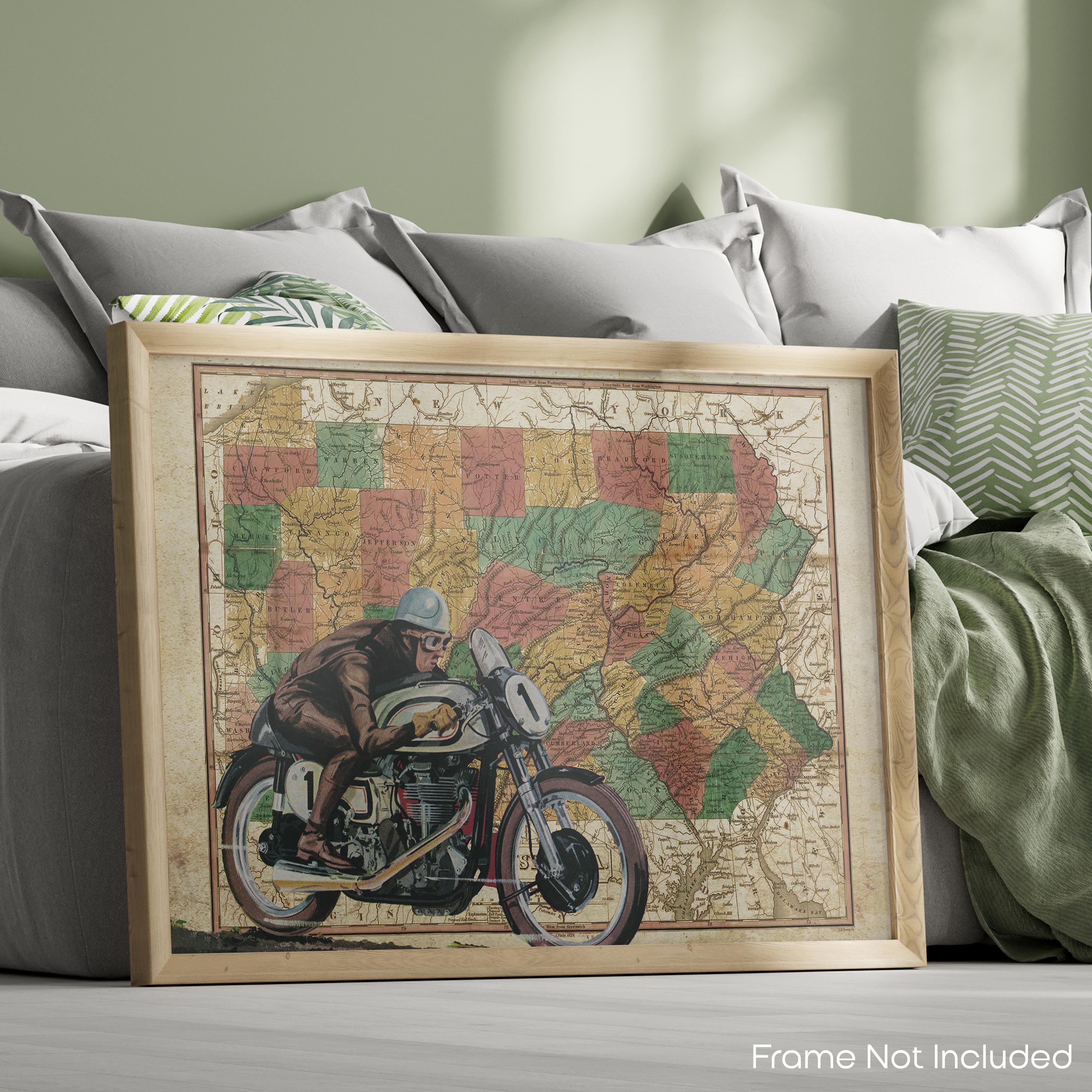 Pennsylvania - Motorcycle Poster