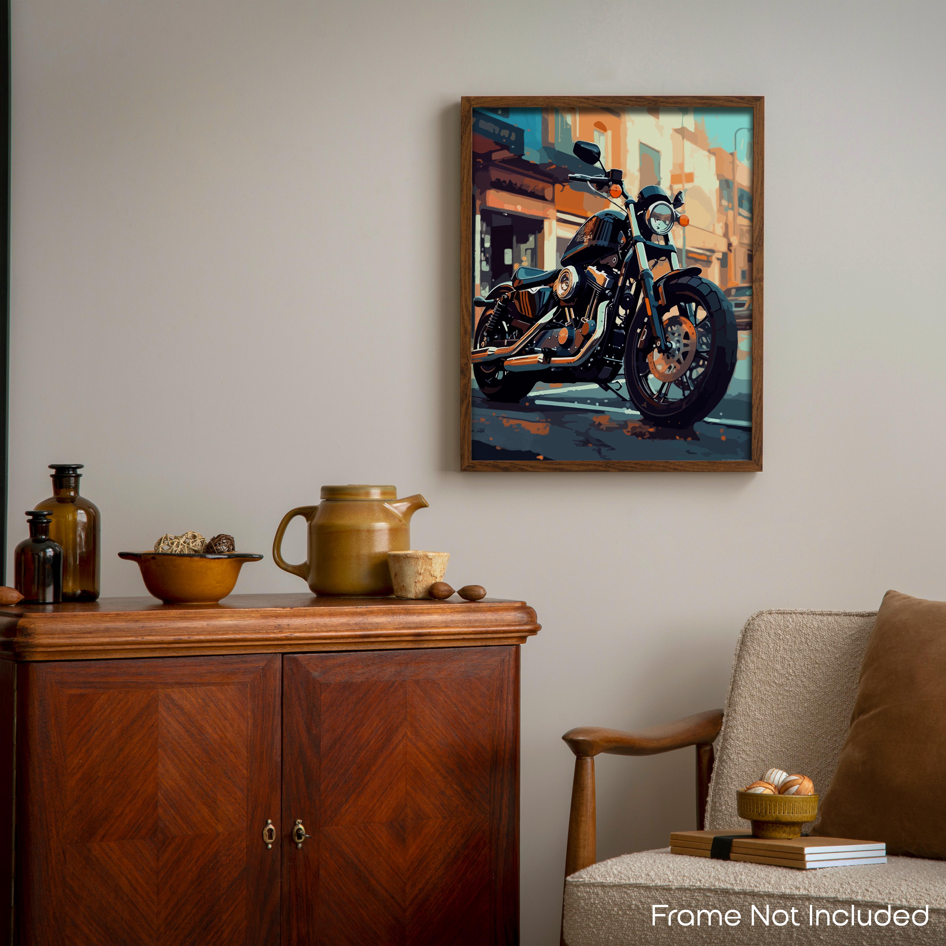 High - Motorcycle Poster