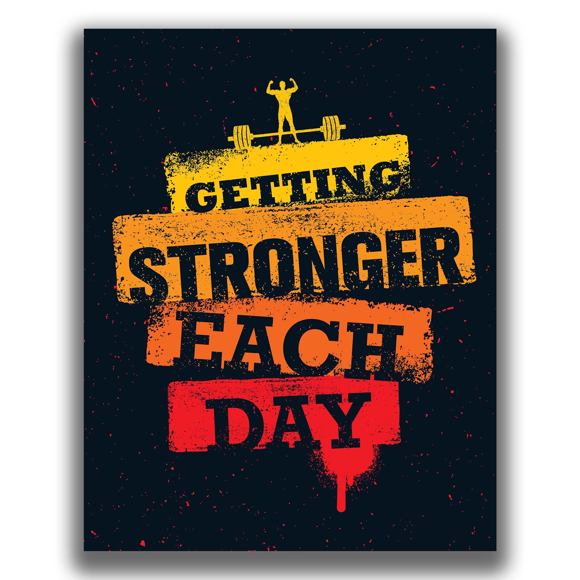 Getting Stronger - Gym Poster
