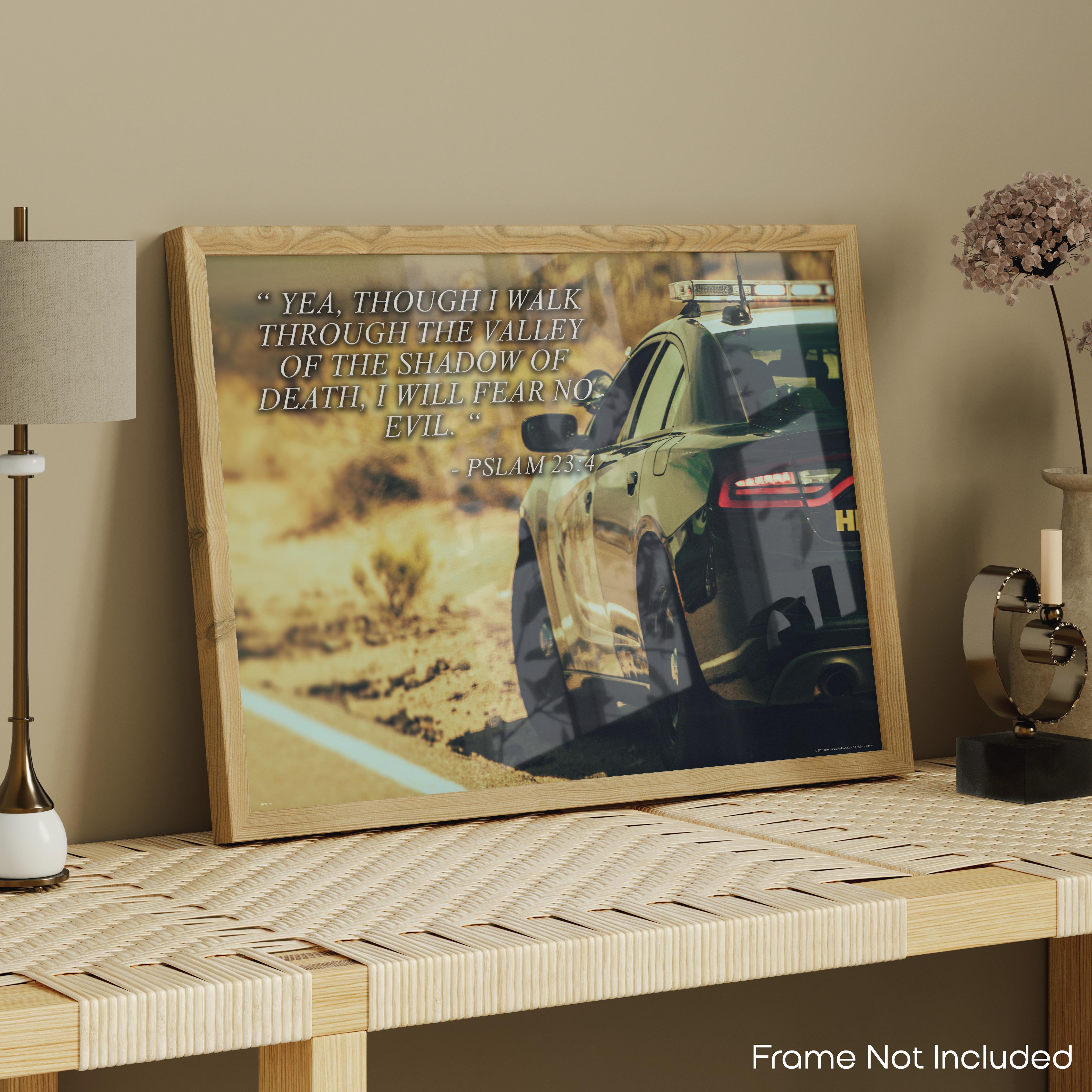 Psalm 23:4 - Religious Poster