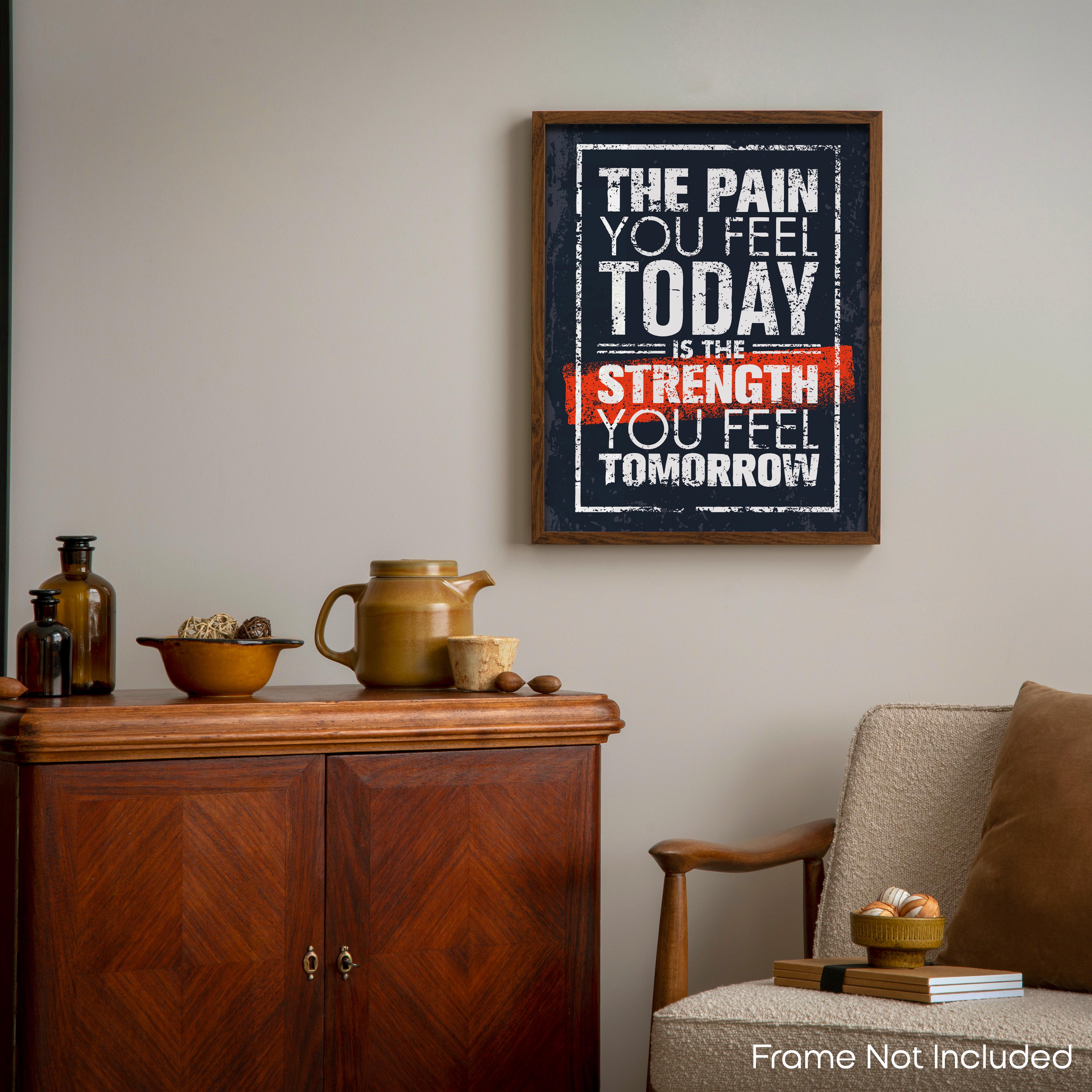 Pain You Feel Today - Gym Poster