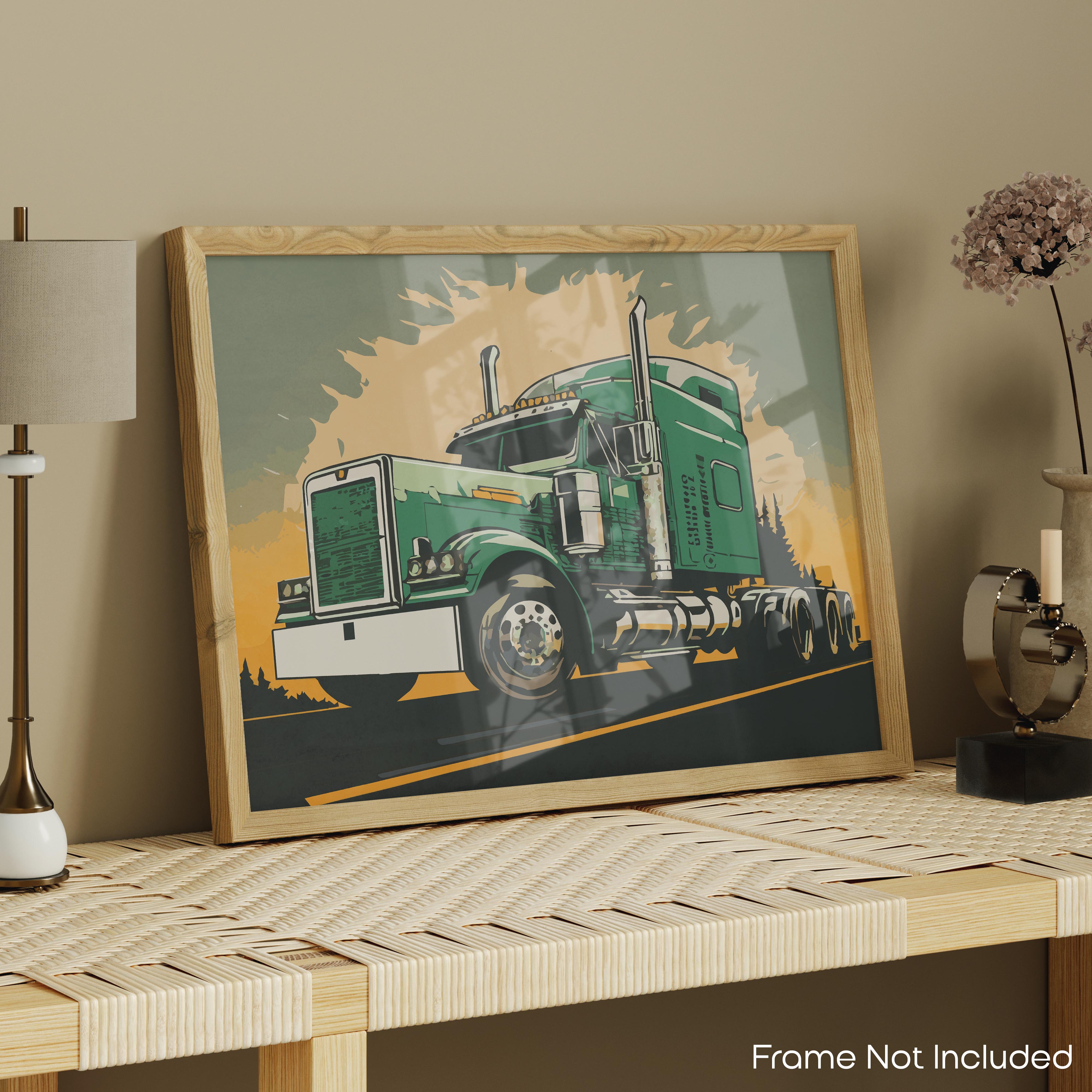 Highways - Semi Truck Poster