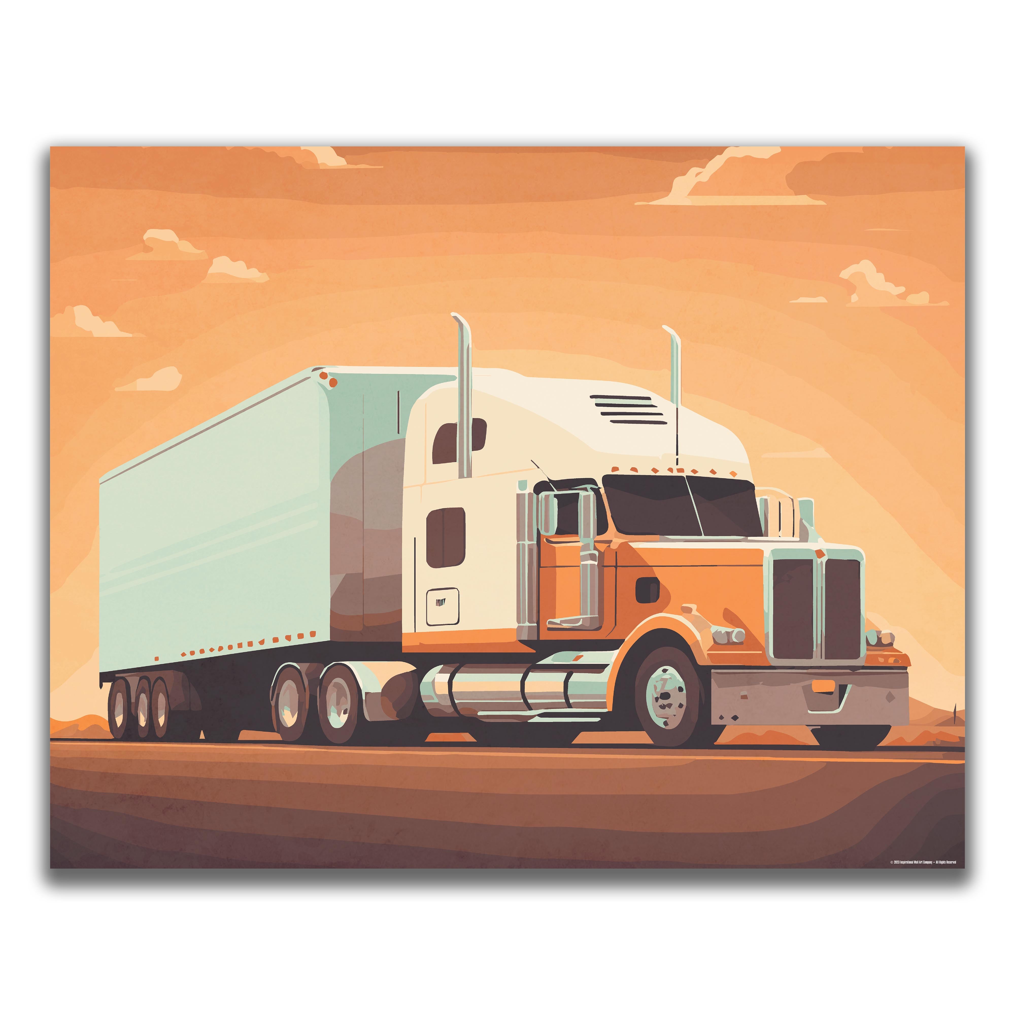 Long Haul - Semi Truck Poster