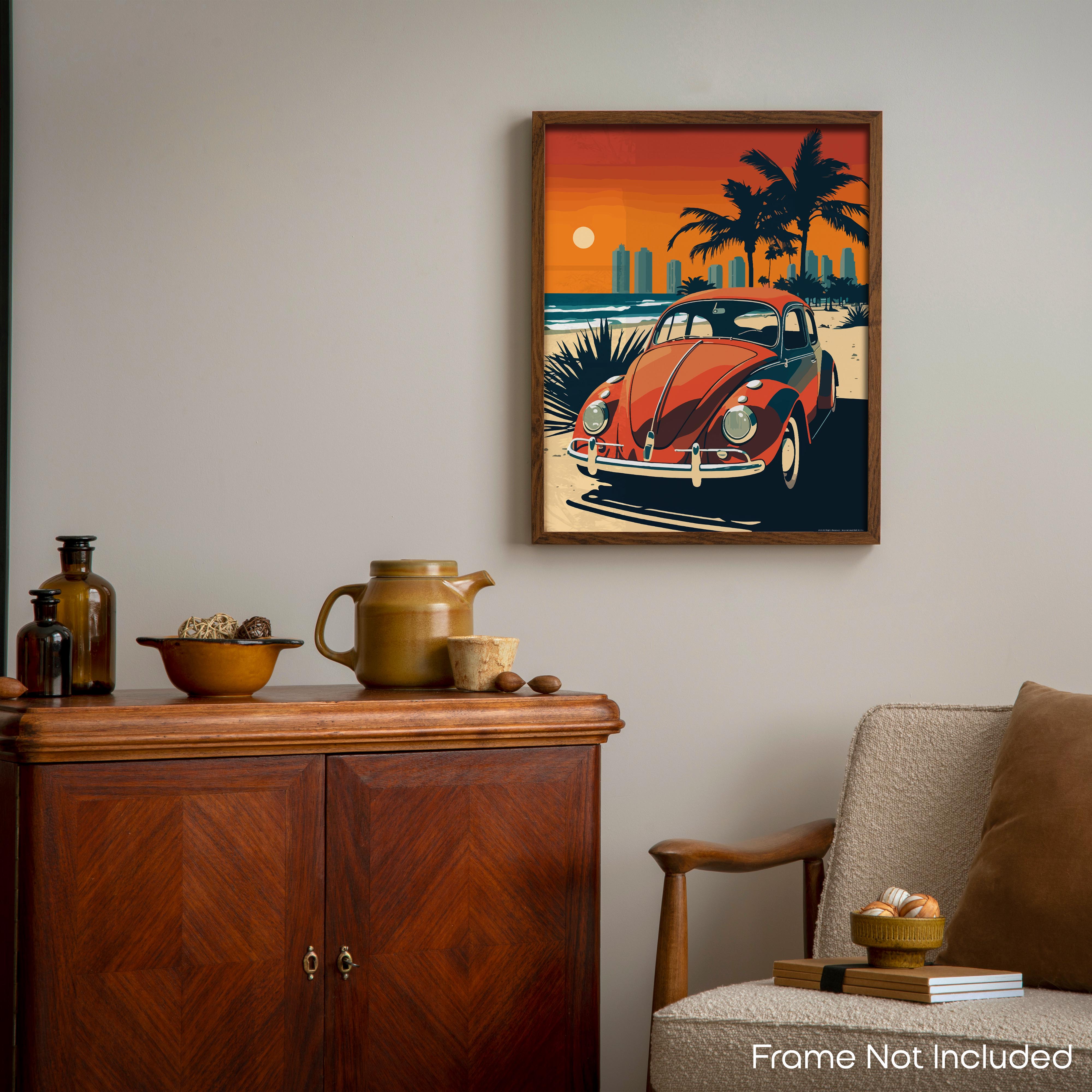 Red Beetle - Volkswagen Poster