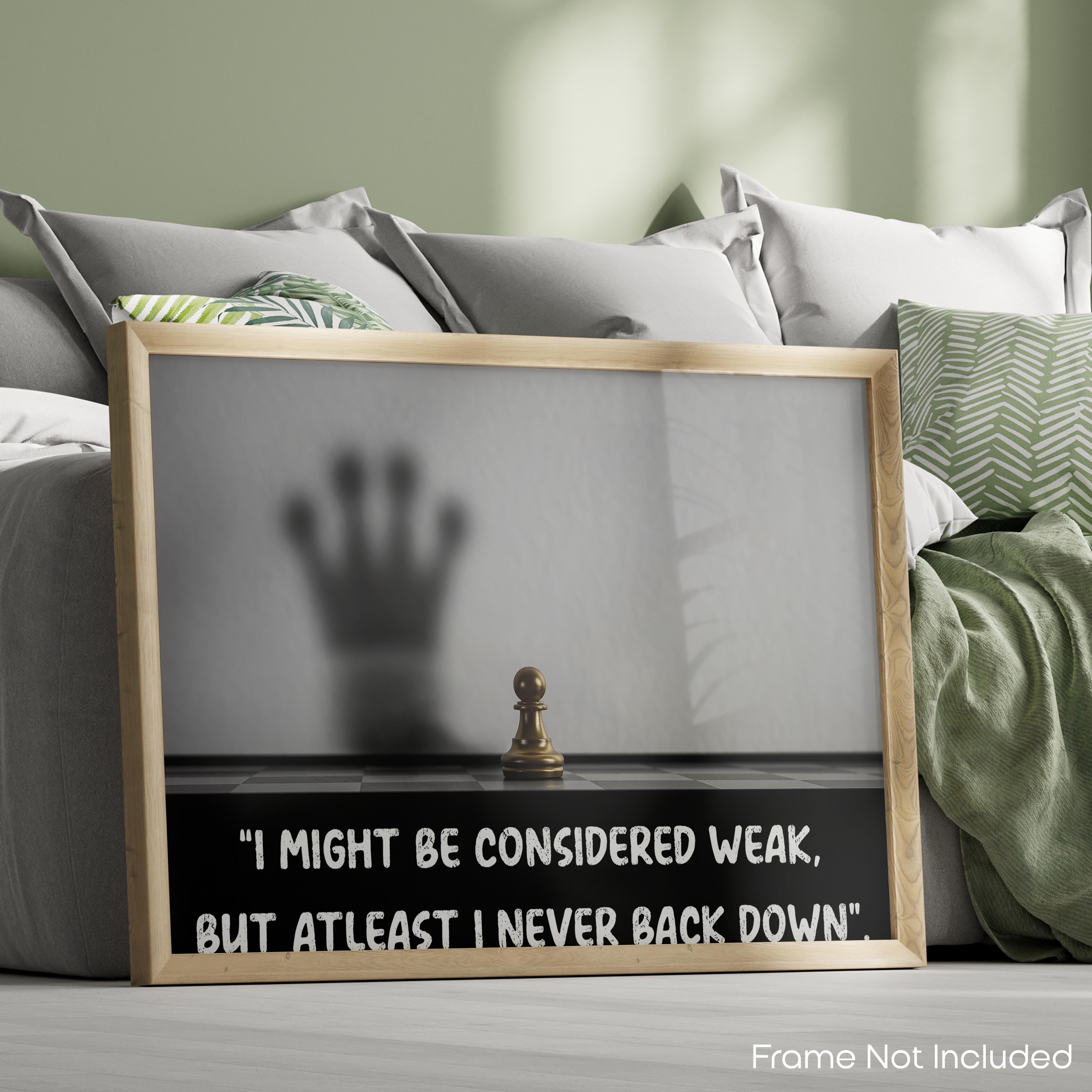 Never Back Down - Chess Poster