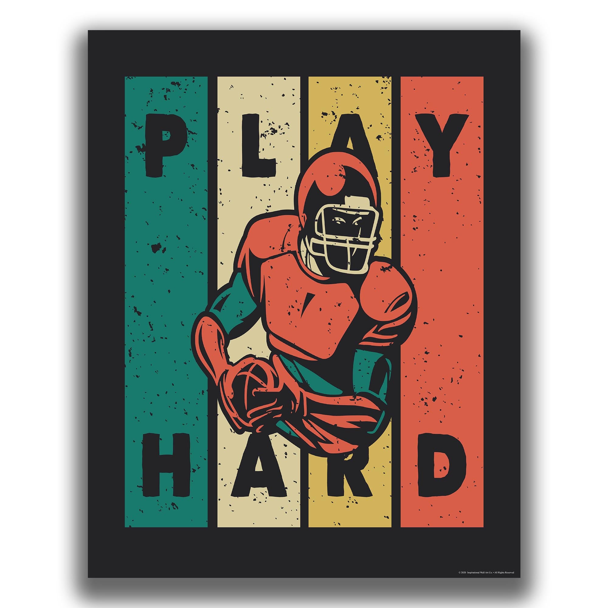 Play Hard - Football Poster