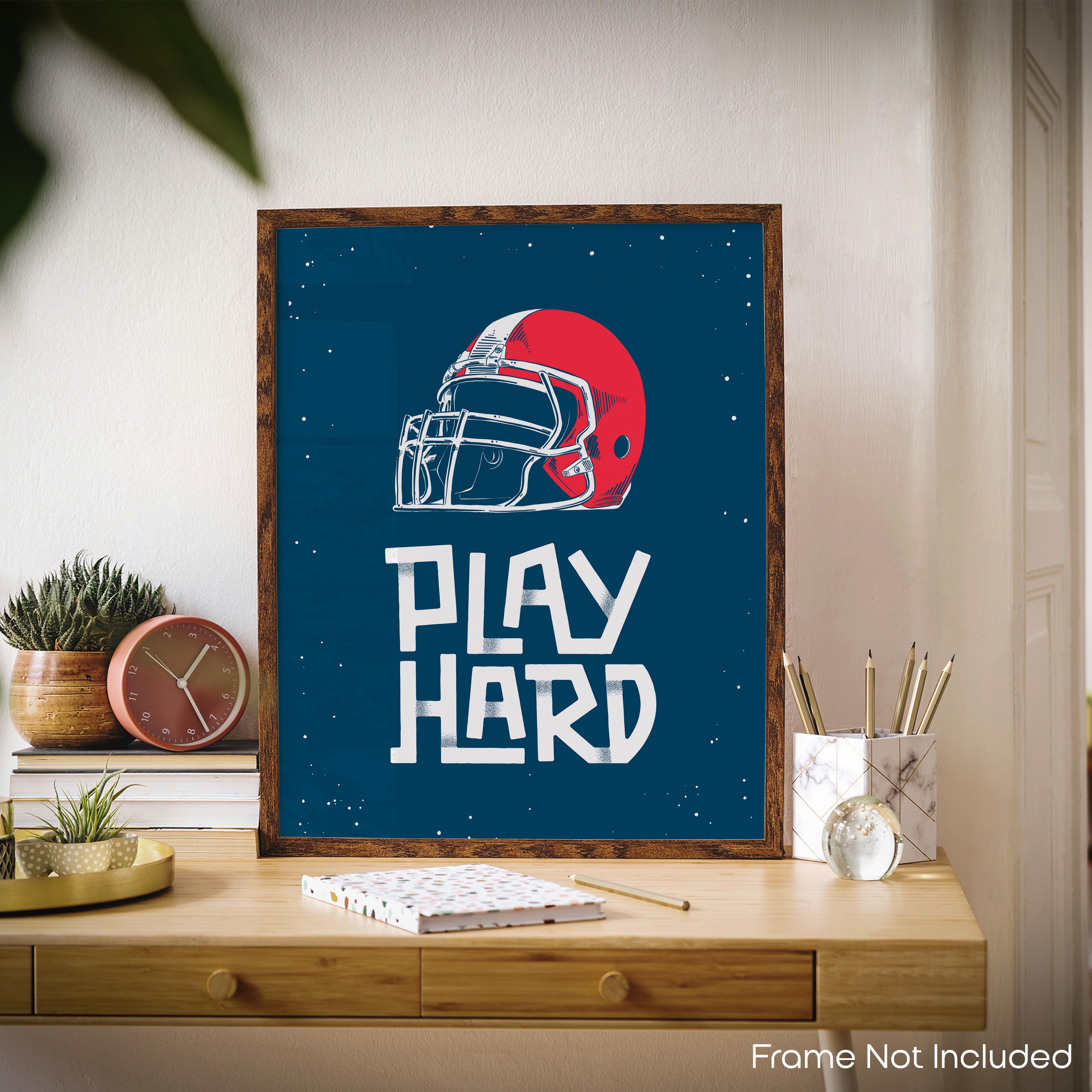 Play Hard - Football Poster