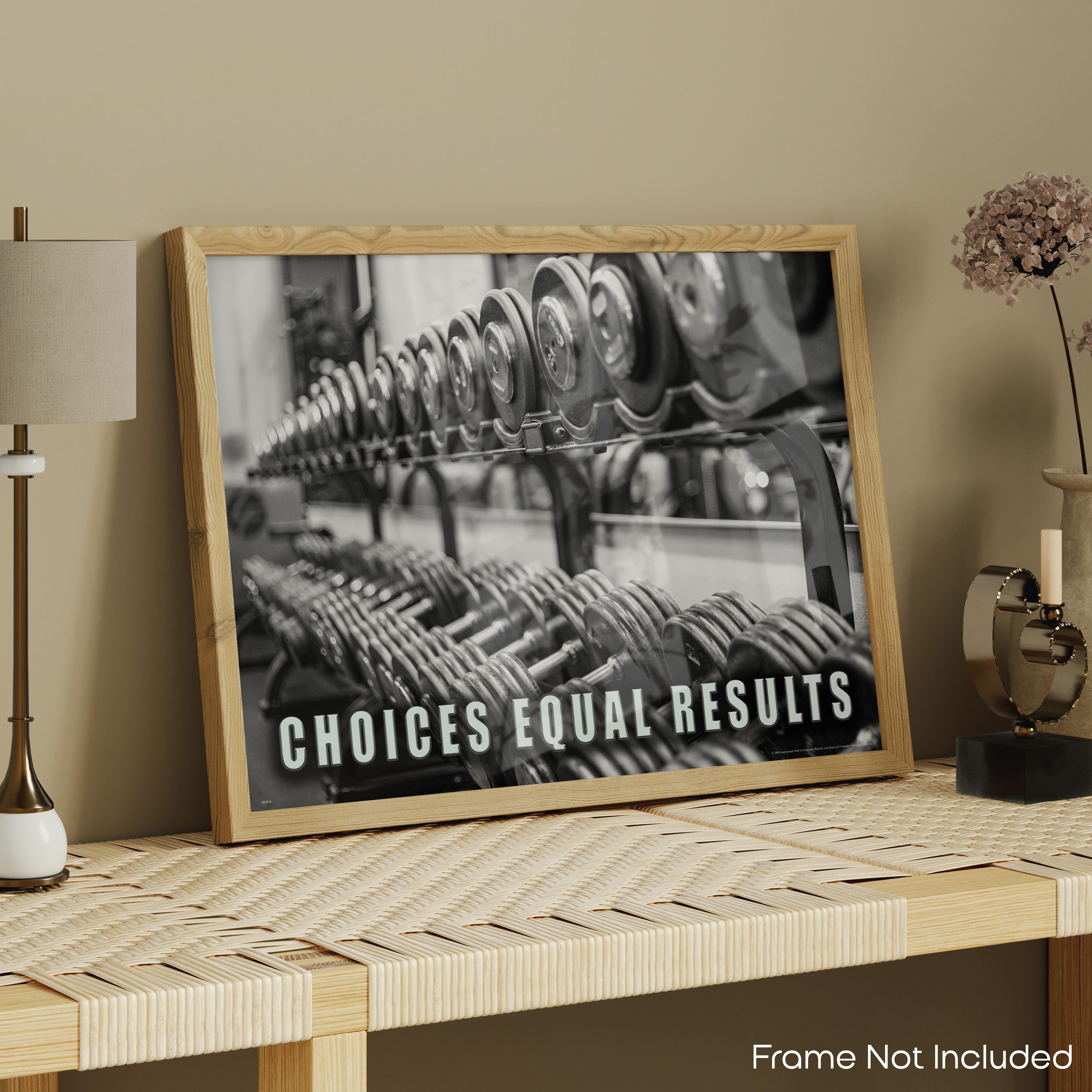 Choices Equal Results - Gym Poster