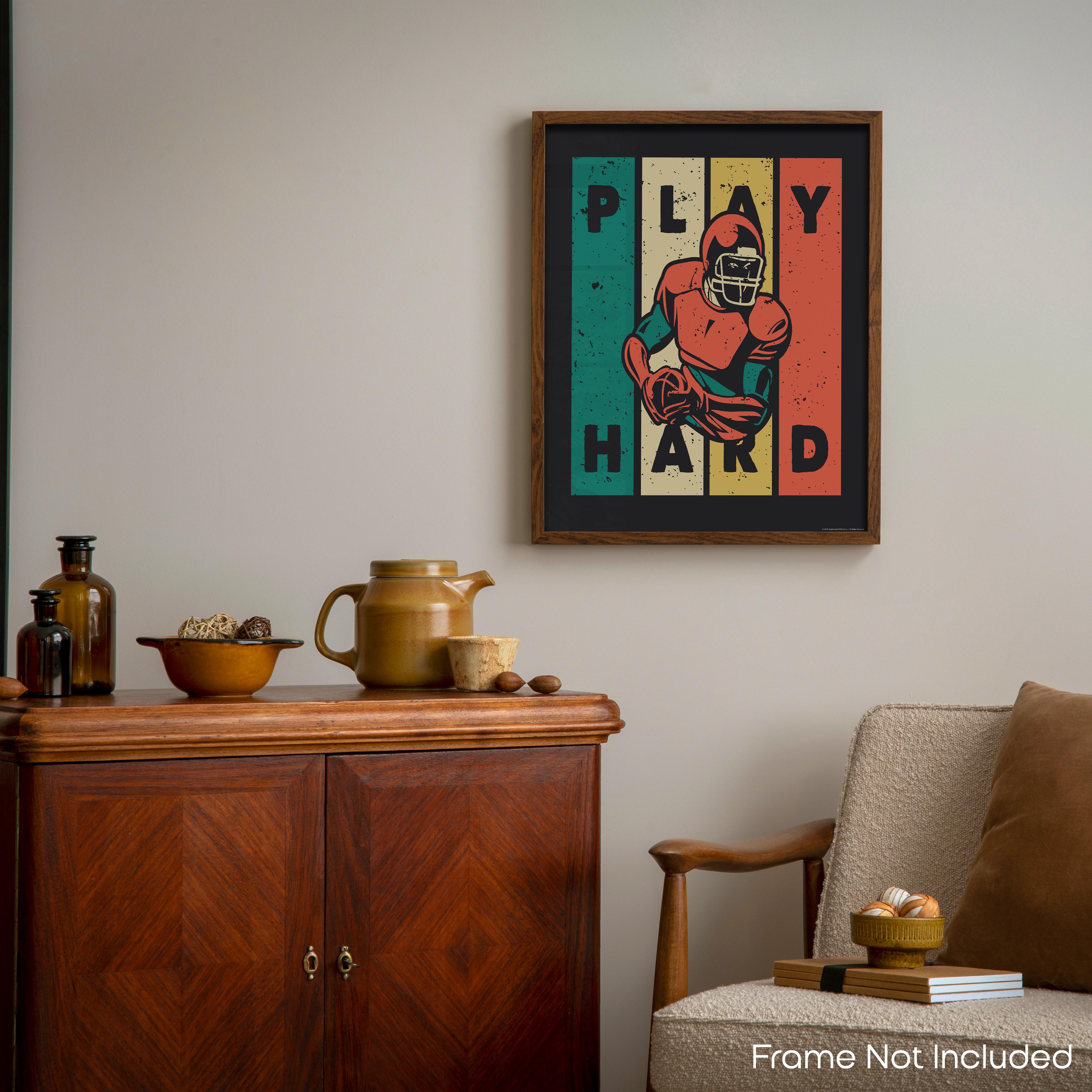 Play Hard - Football Poster
