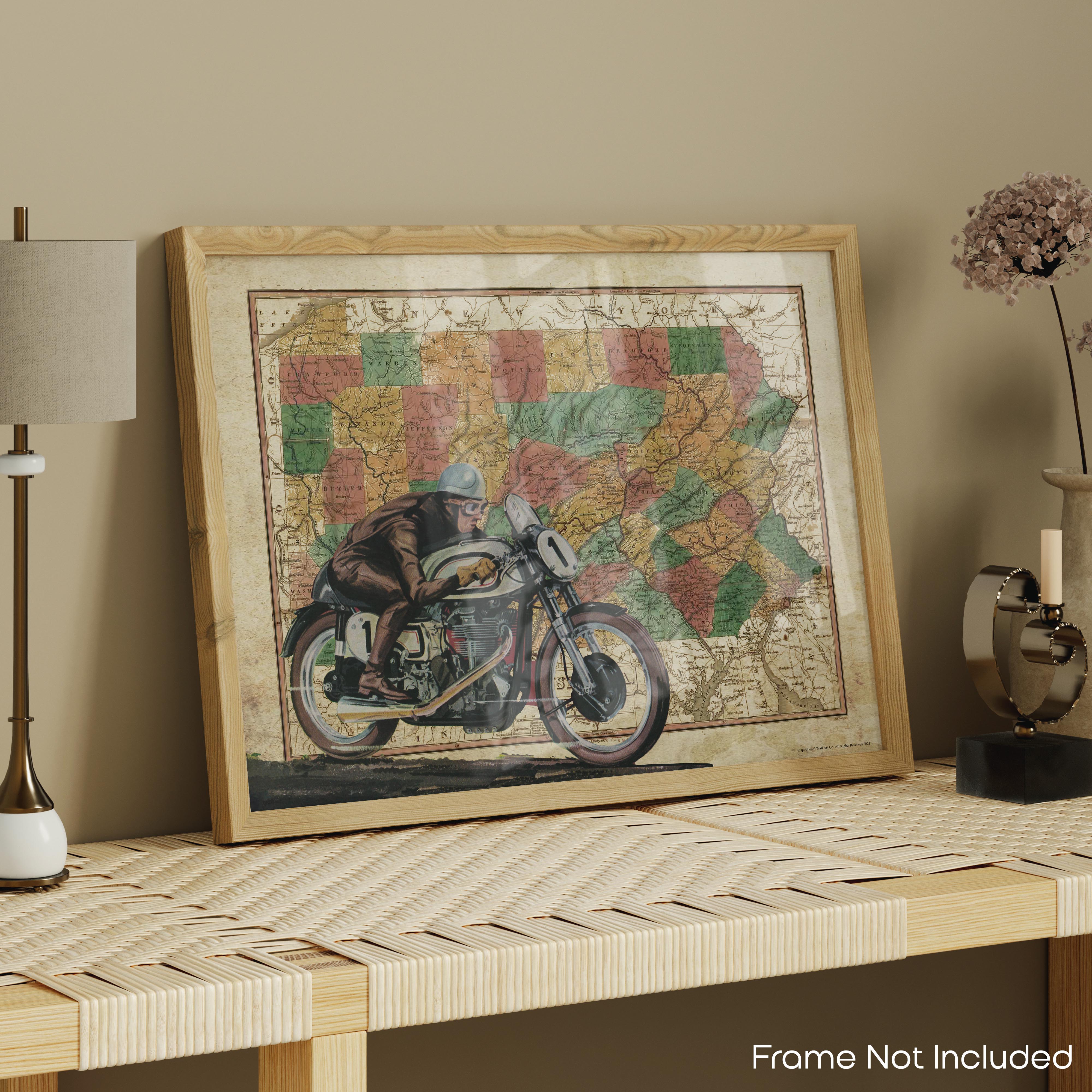Pennsylvania - Motorcycle Poster