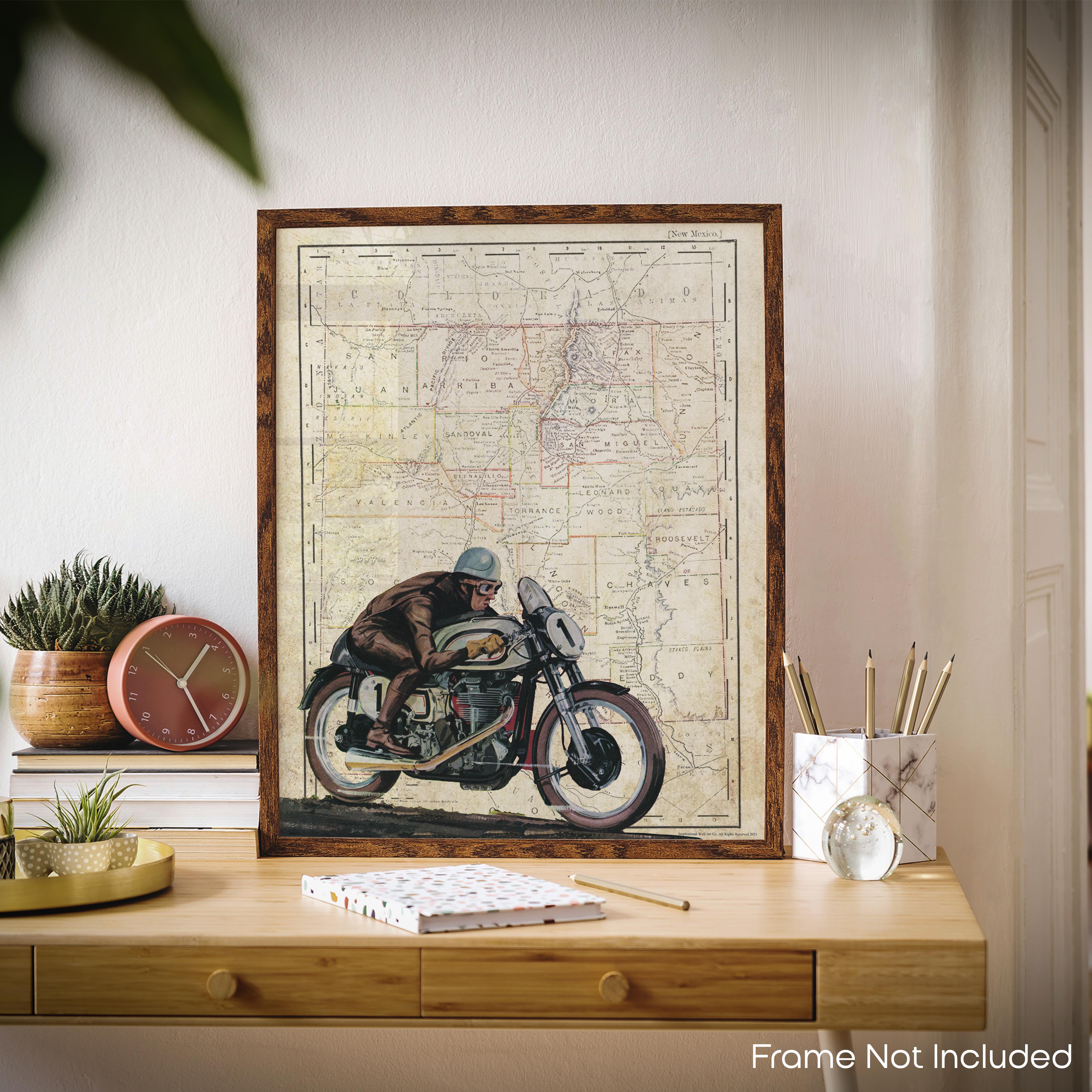 New Mexico - Motorcycle Poster