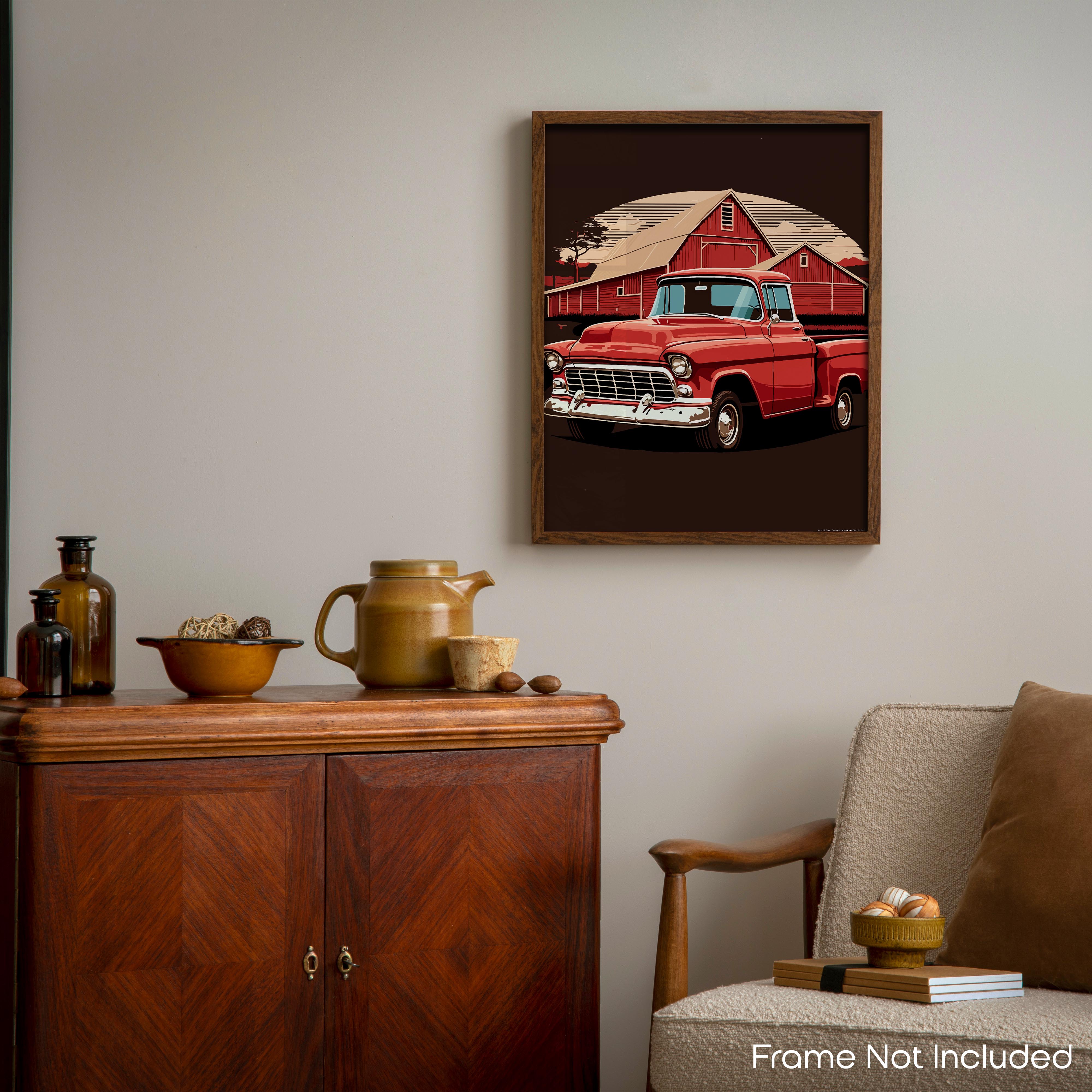 Red Pickup - Truck Poster