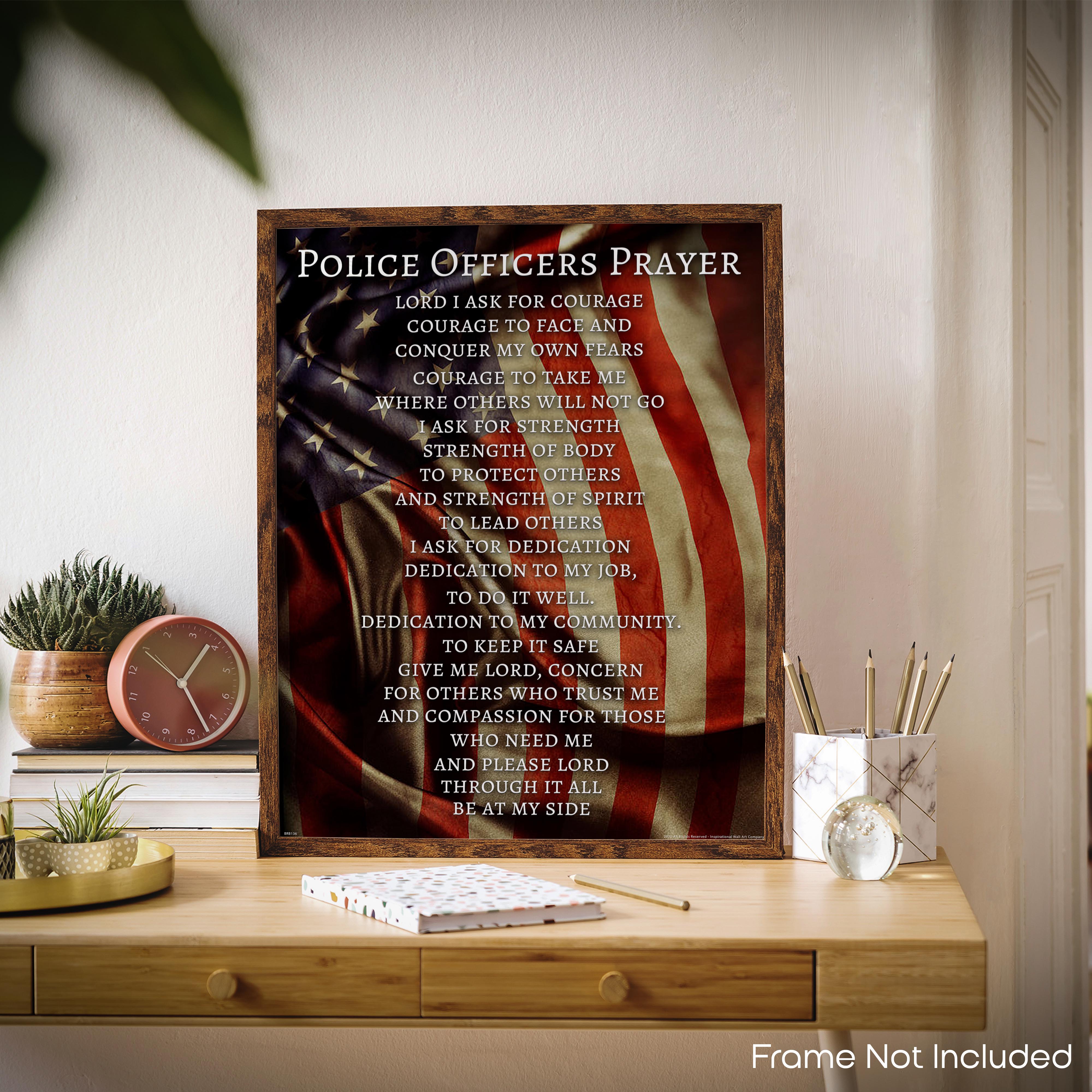 Police Officers Prayer - Religious Poster