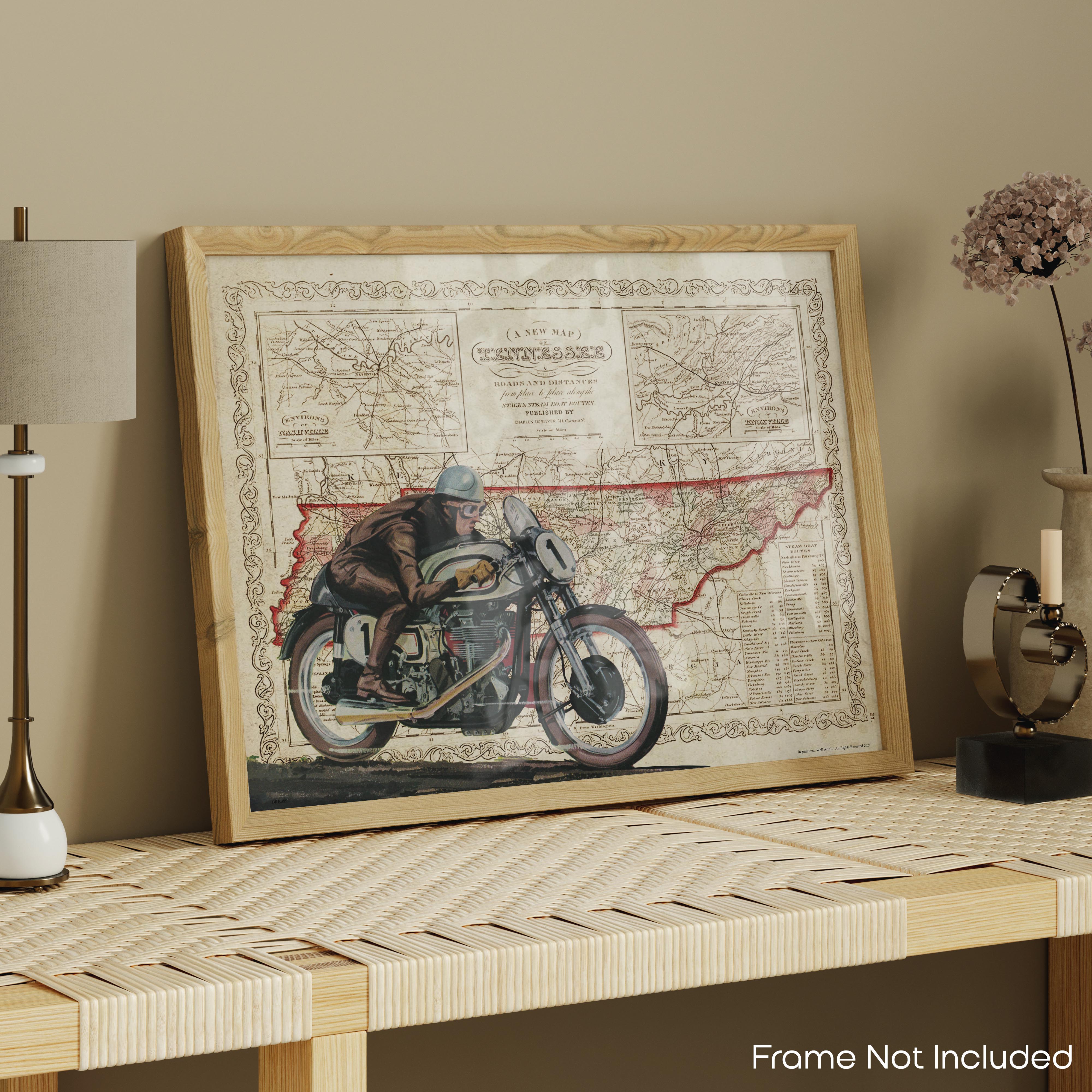 Tennessee - Motorcycle Poster