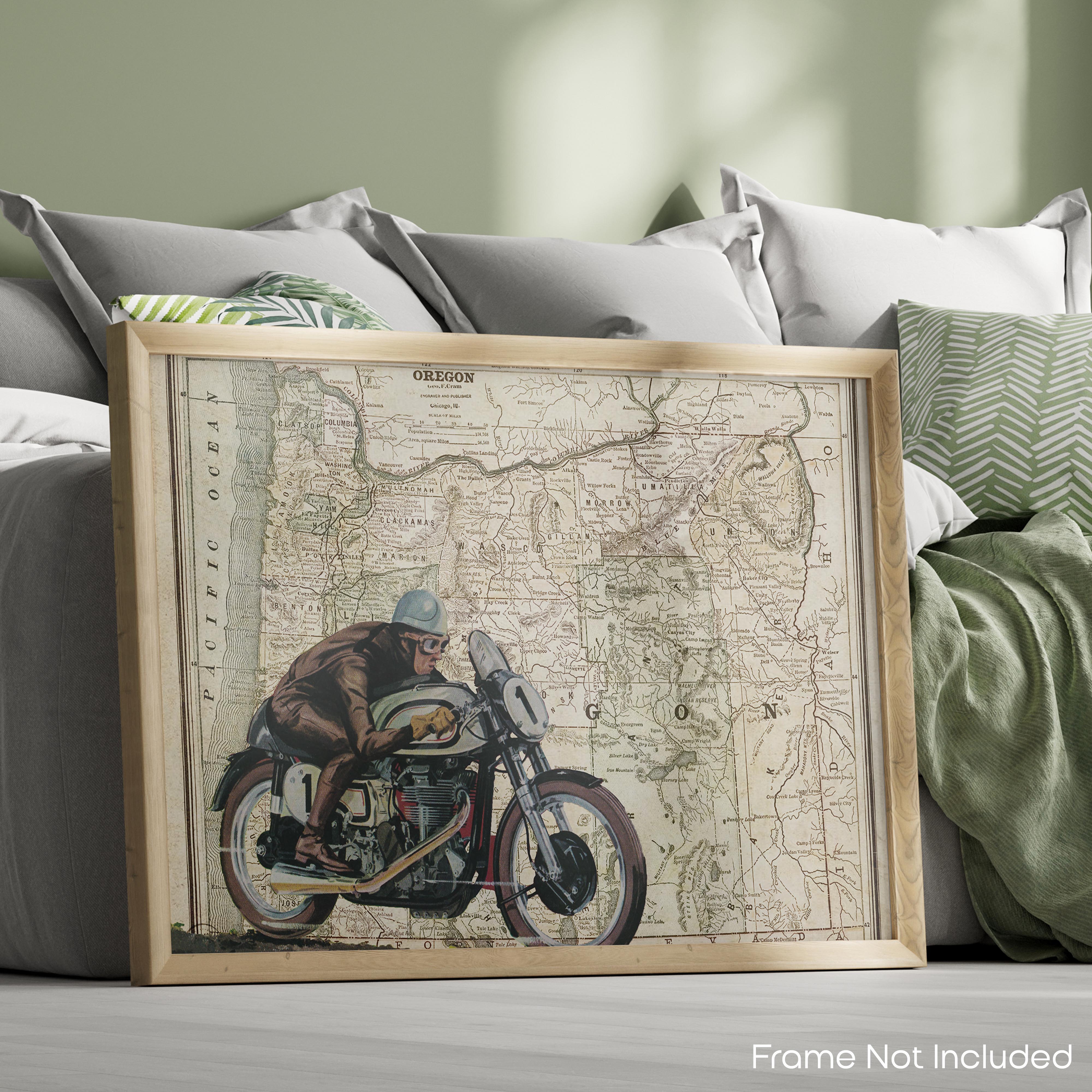 Oregon - Motorcycle Poster