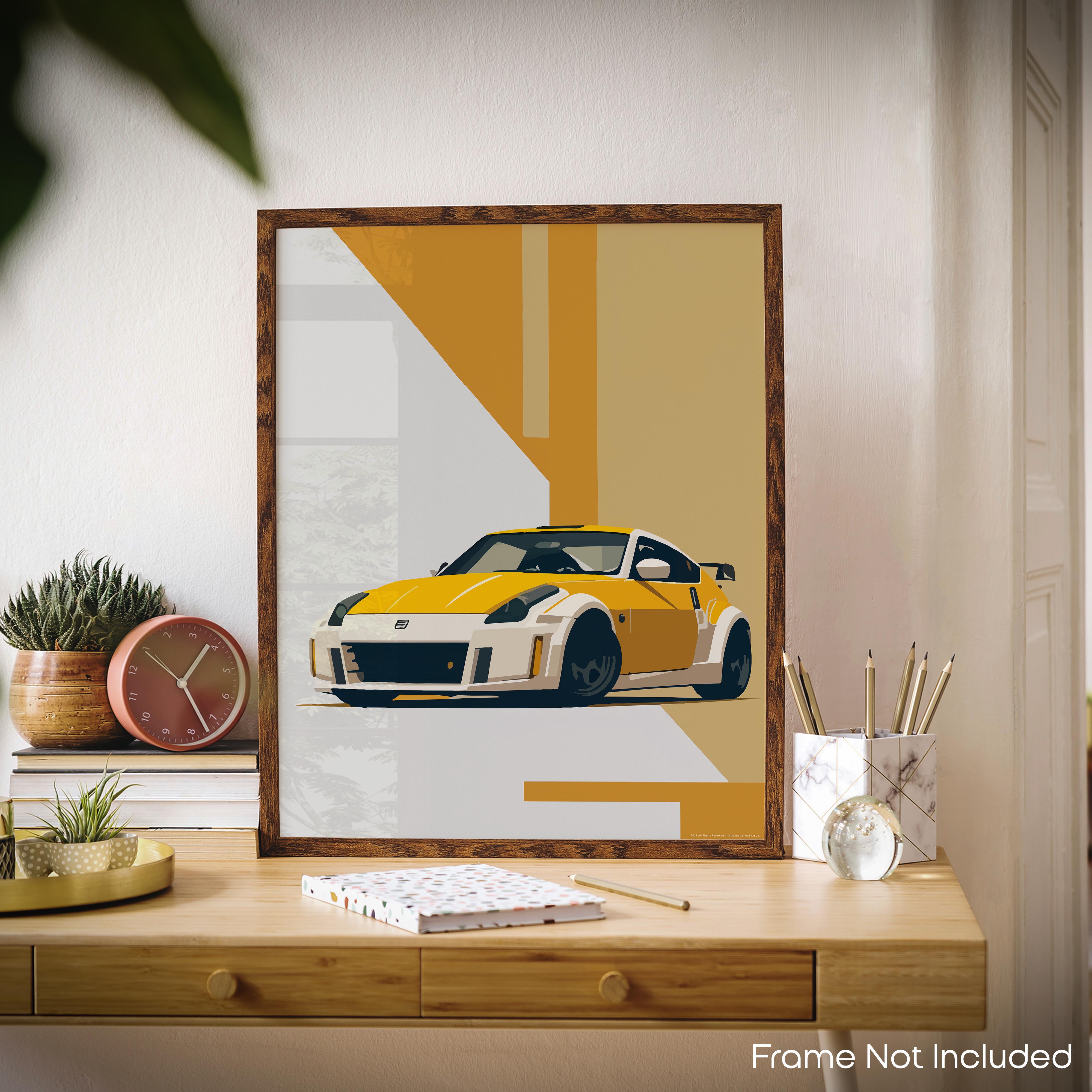 Yellow GTR - Car Poster