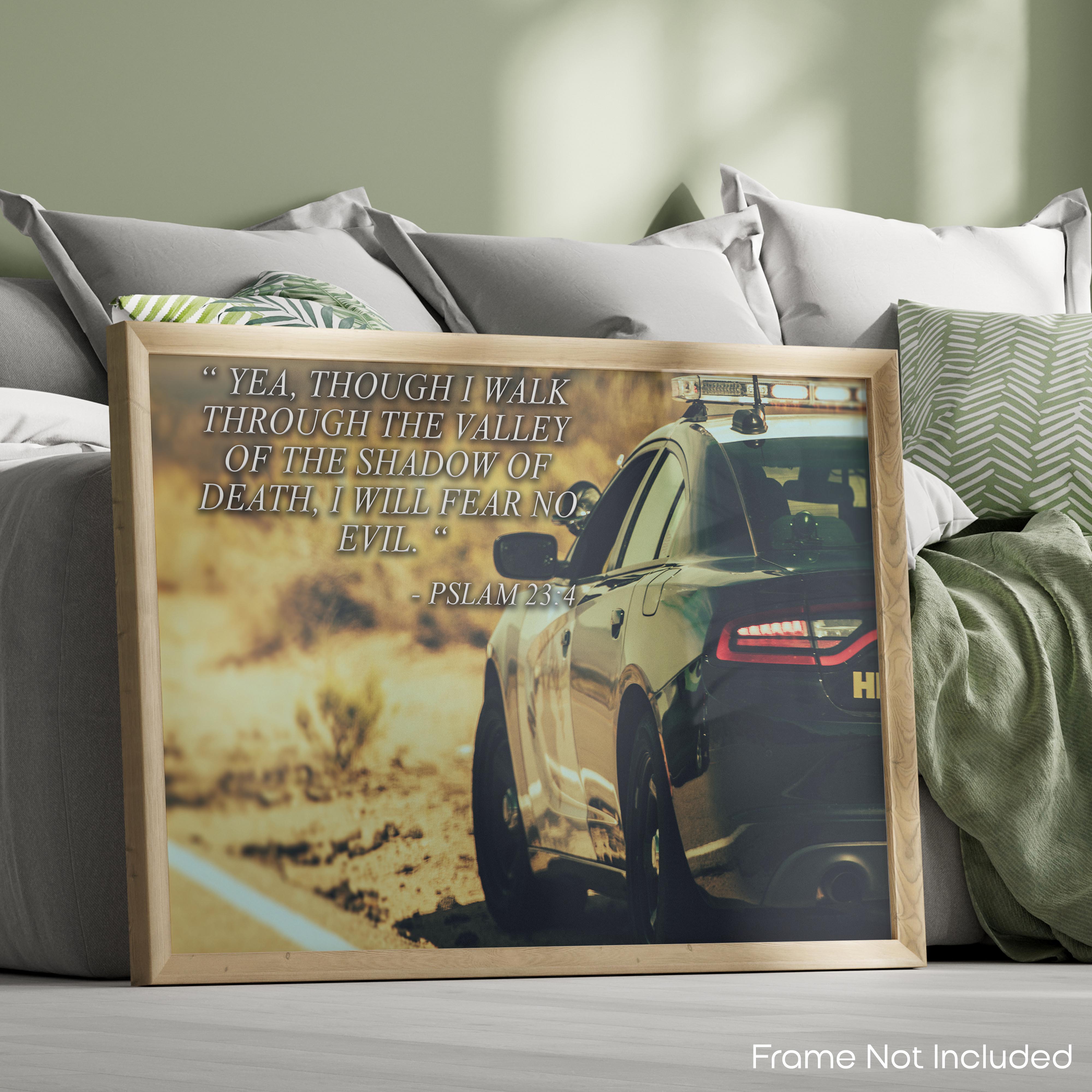 Psalm 23:4 - Religious Poster