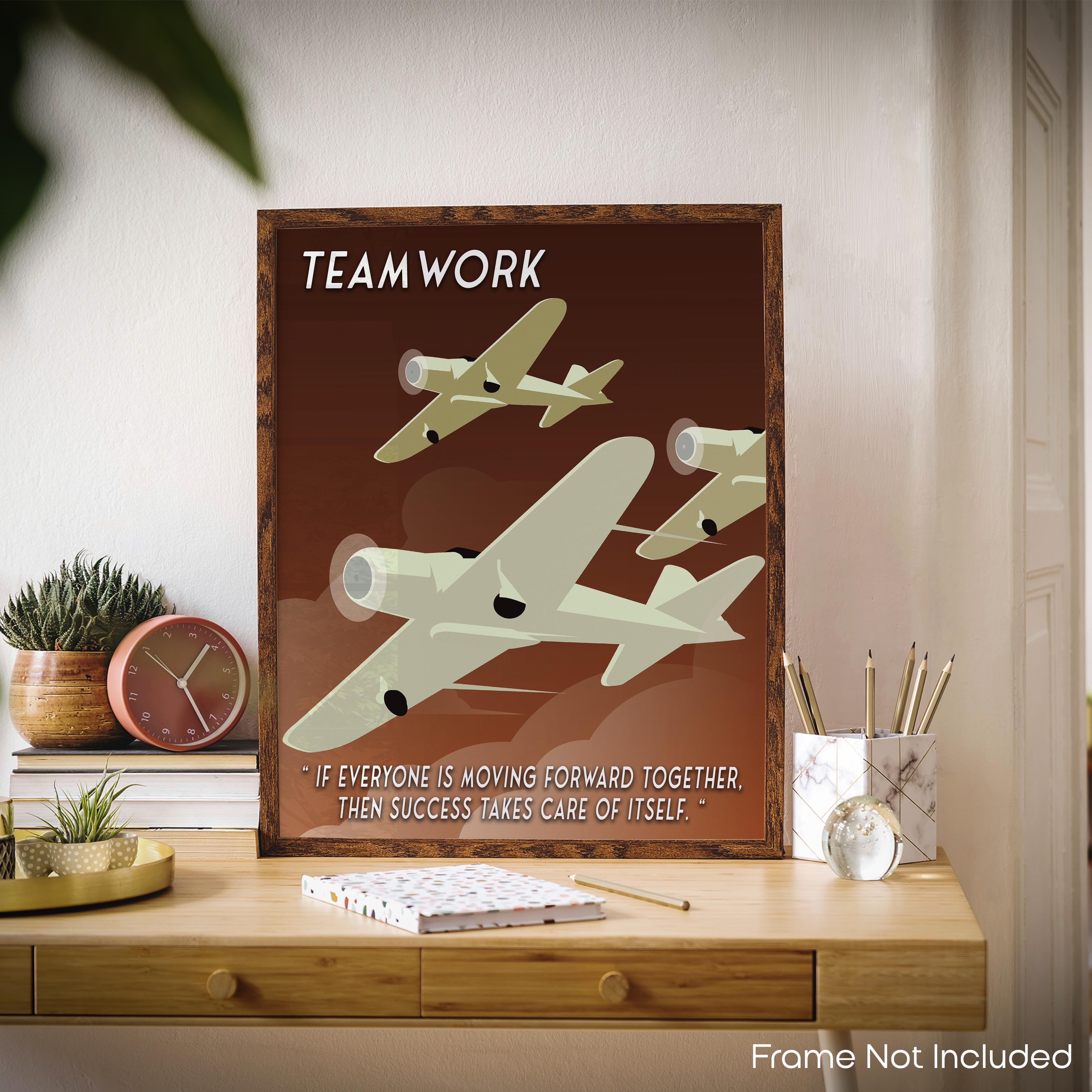 Teamwork - Airplane Poster