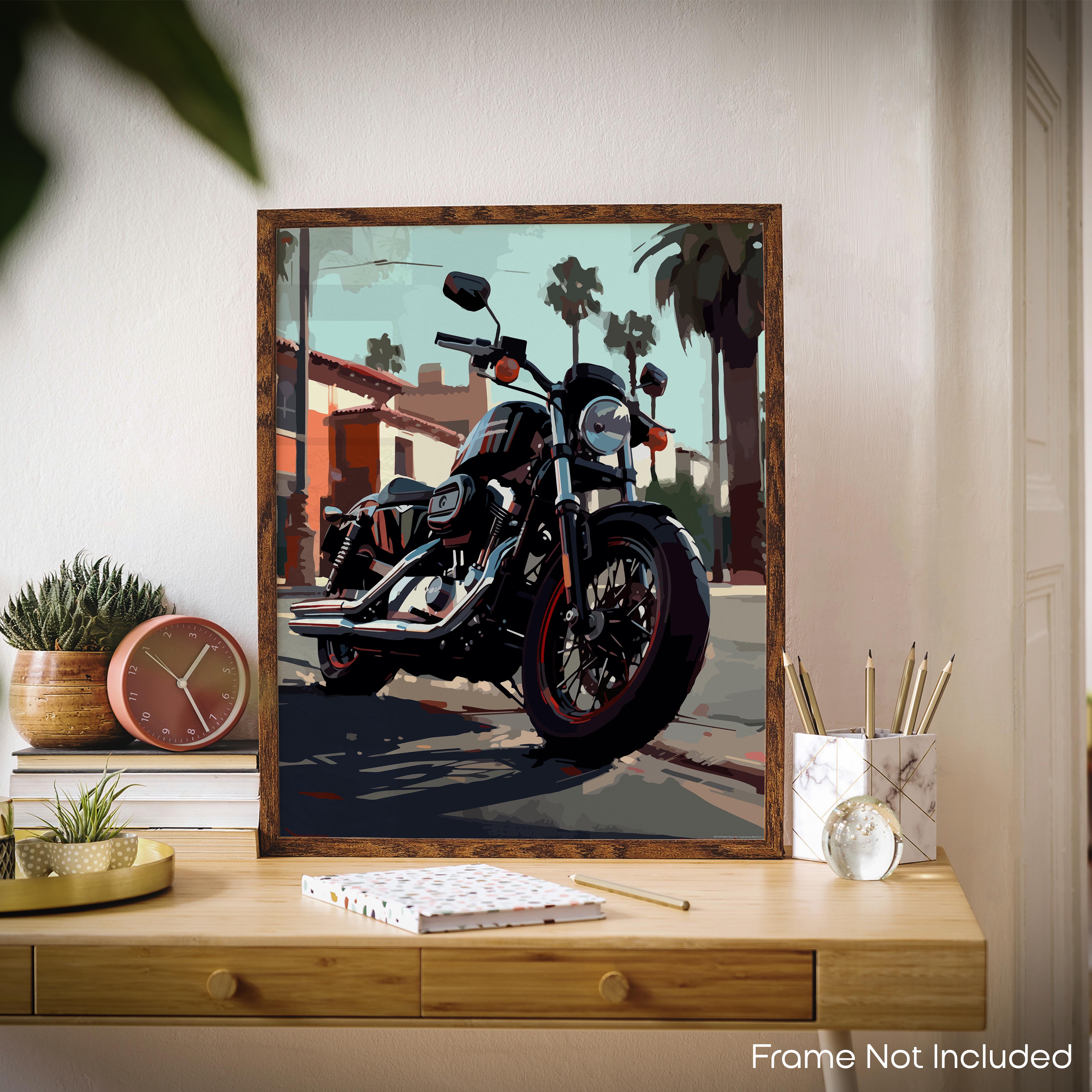 High - Motorcycle Poster