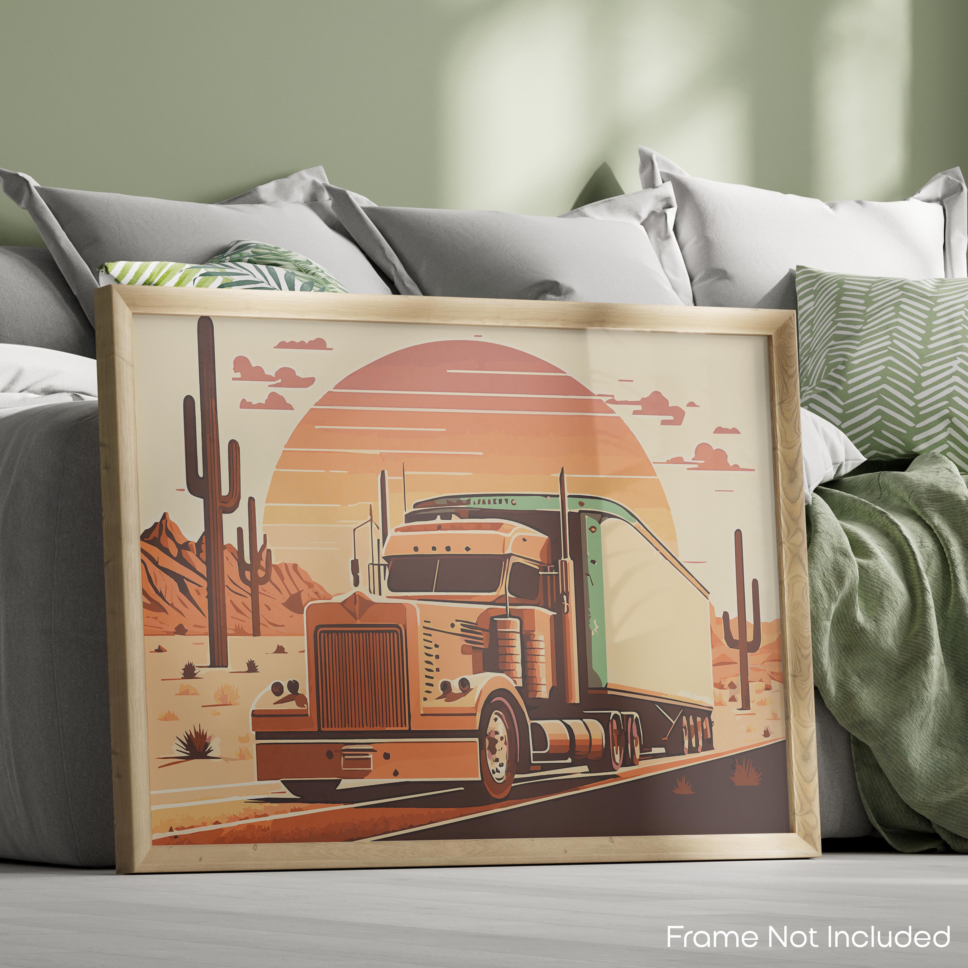 Cactus - Semi Truck Poster