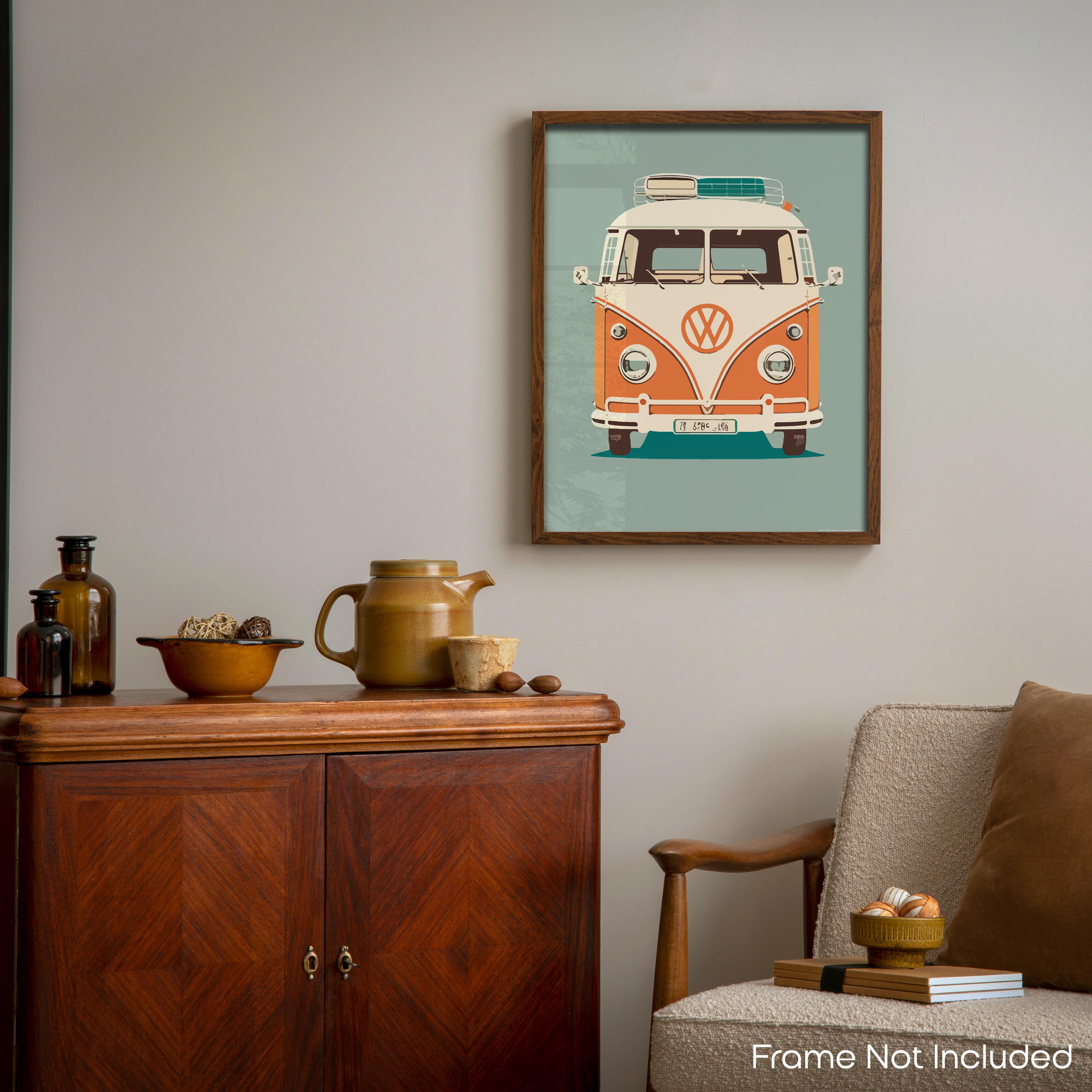 Retro VW Van - Volkswagen Poster