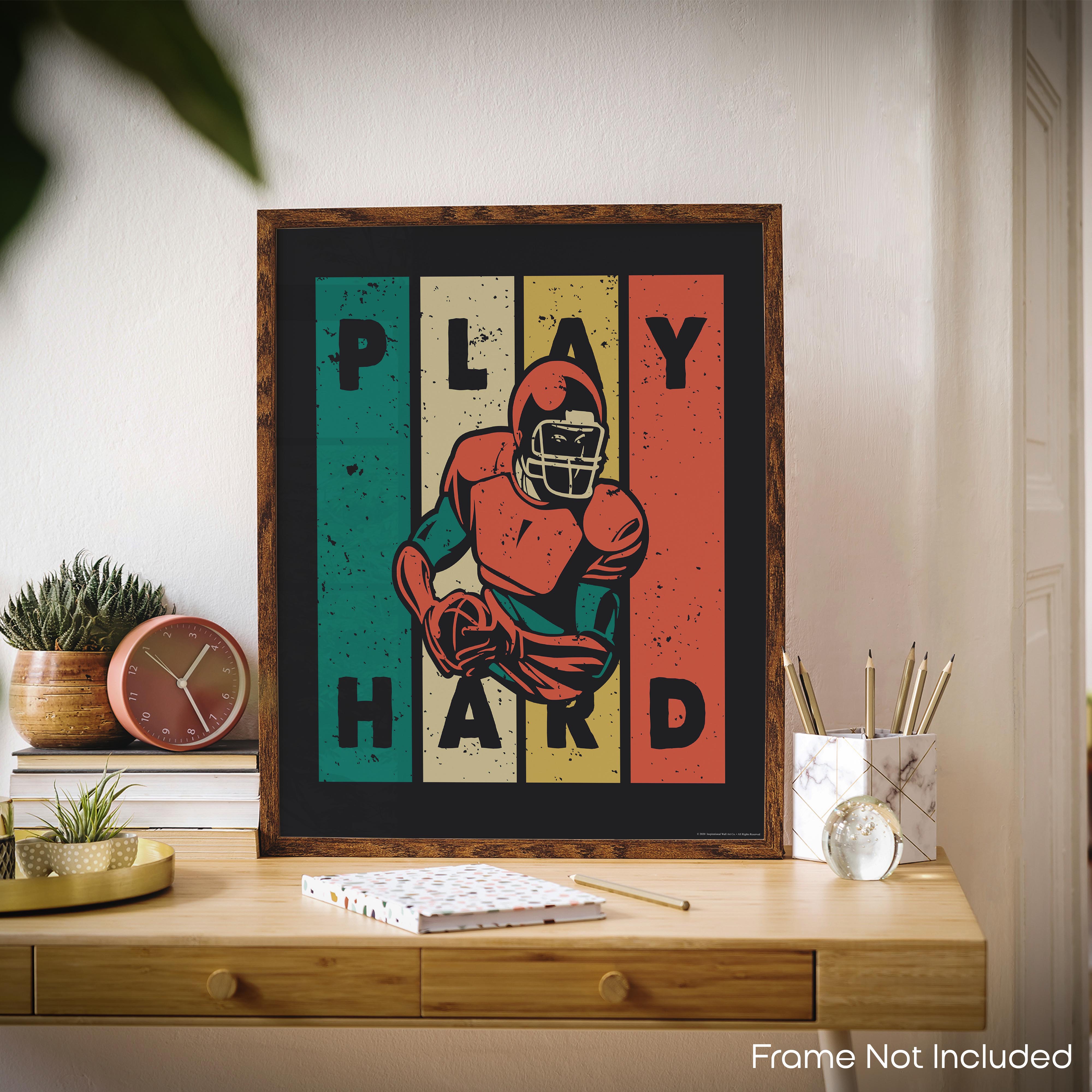 Play Hard - Football Poster