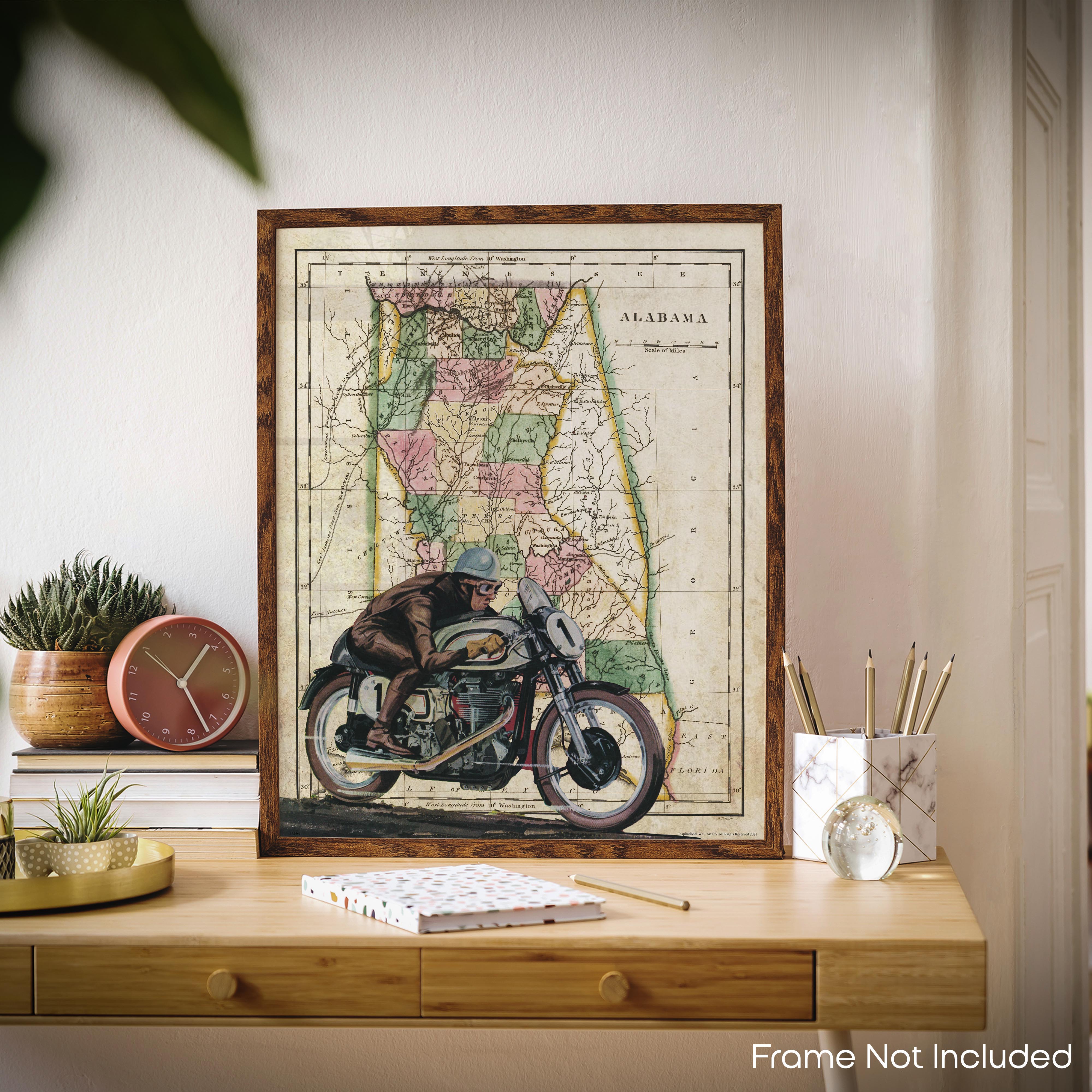 Alabama - Motorcycle Poster